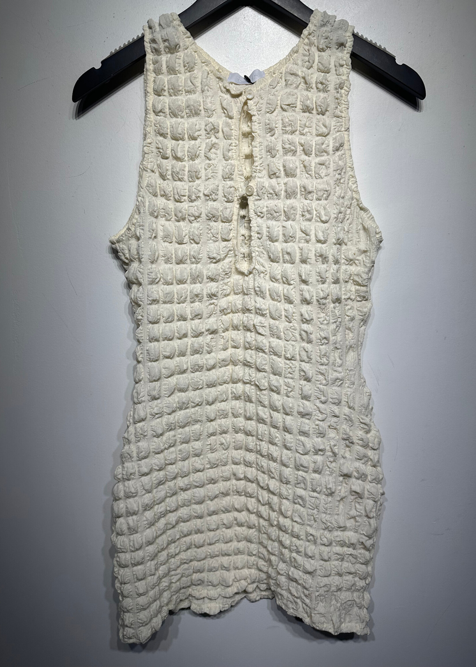 ISALIS WHITE SEERSUCKER DRESS S