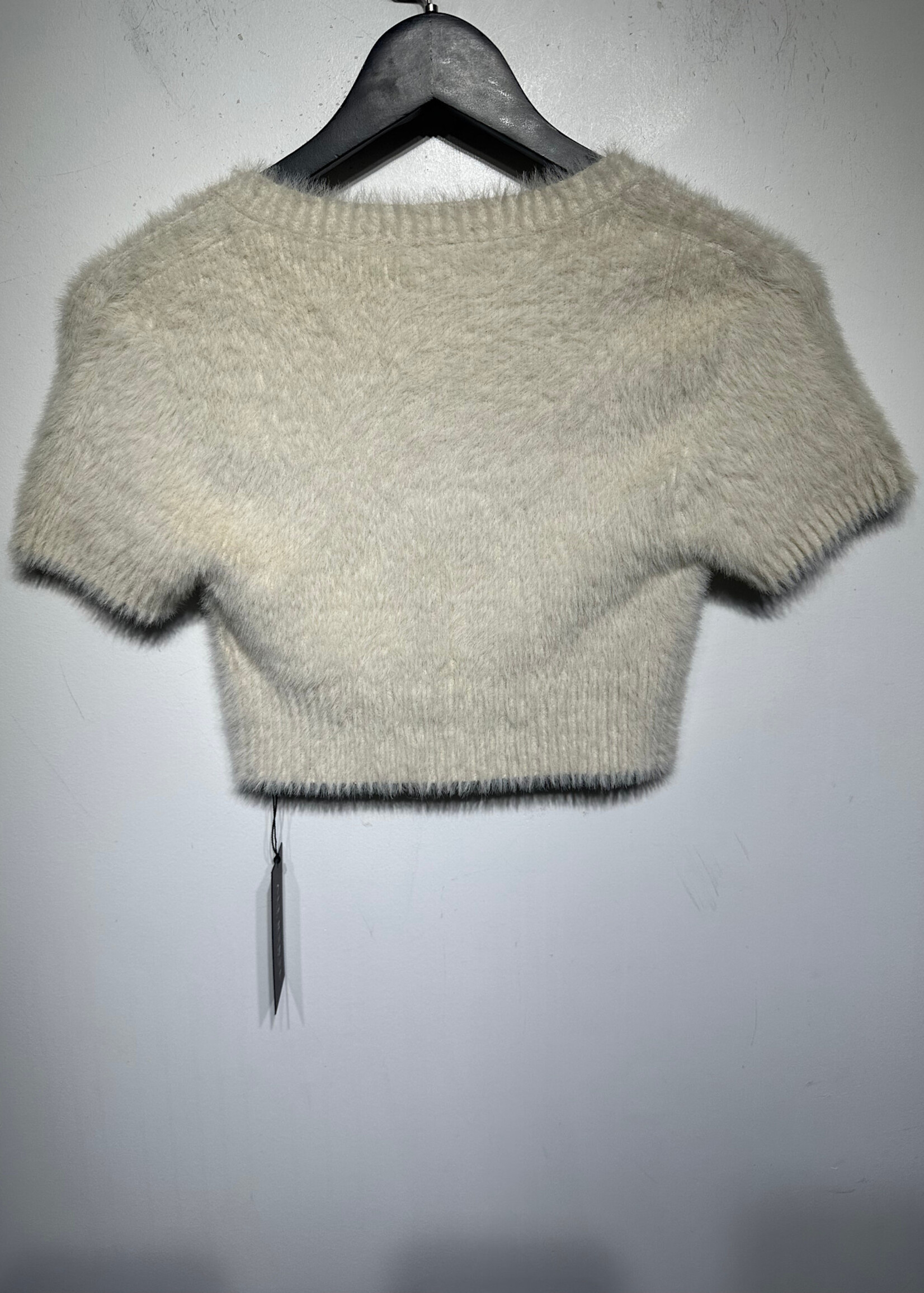 JACQUEMUS WHITE MOHAIR TOP S