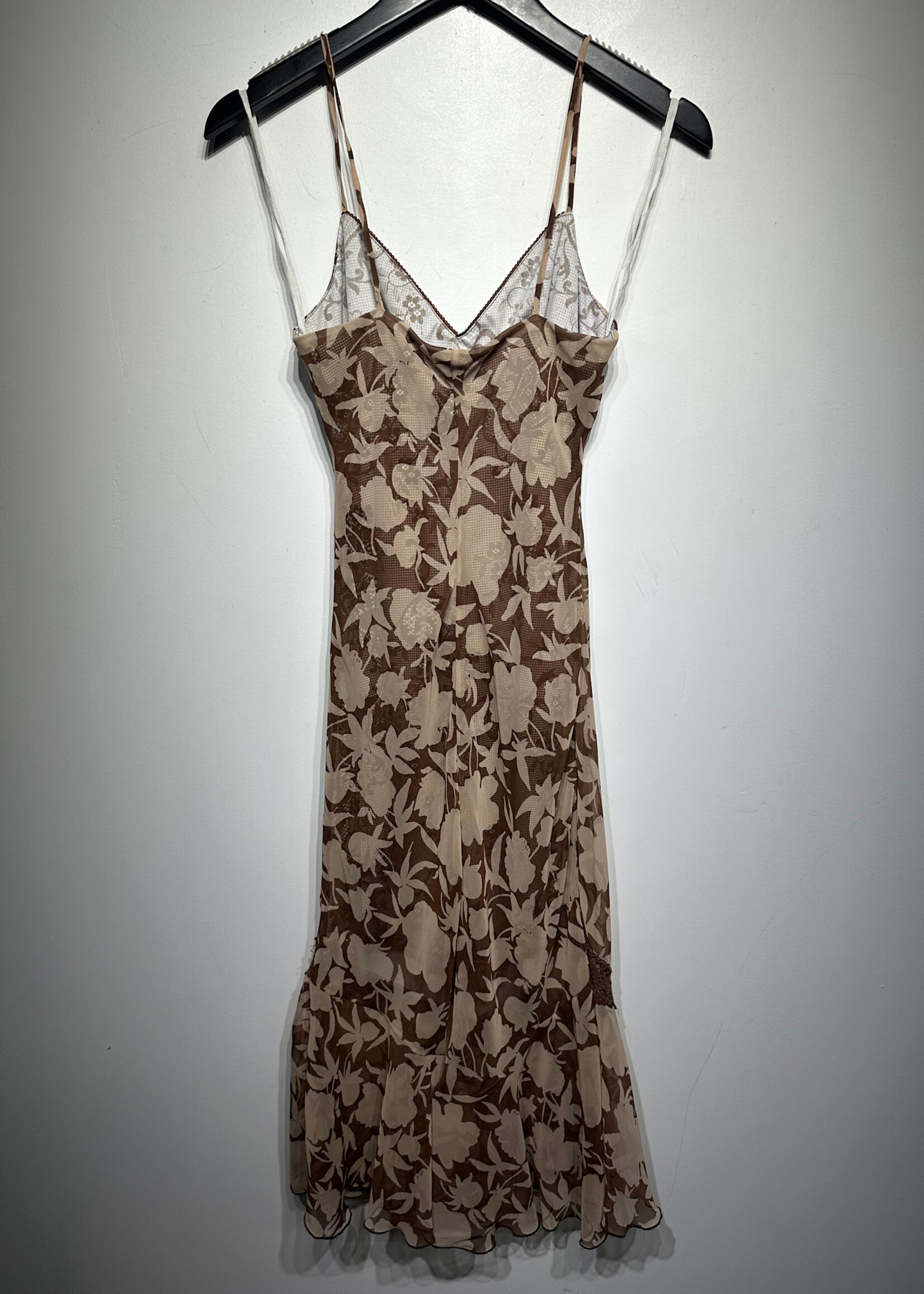 Charlotte Russe Brown Pattern Y2K Dress S