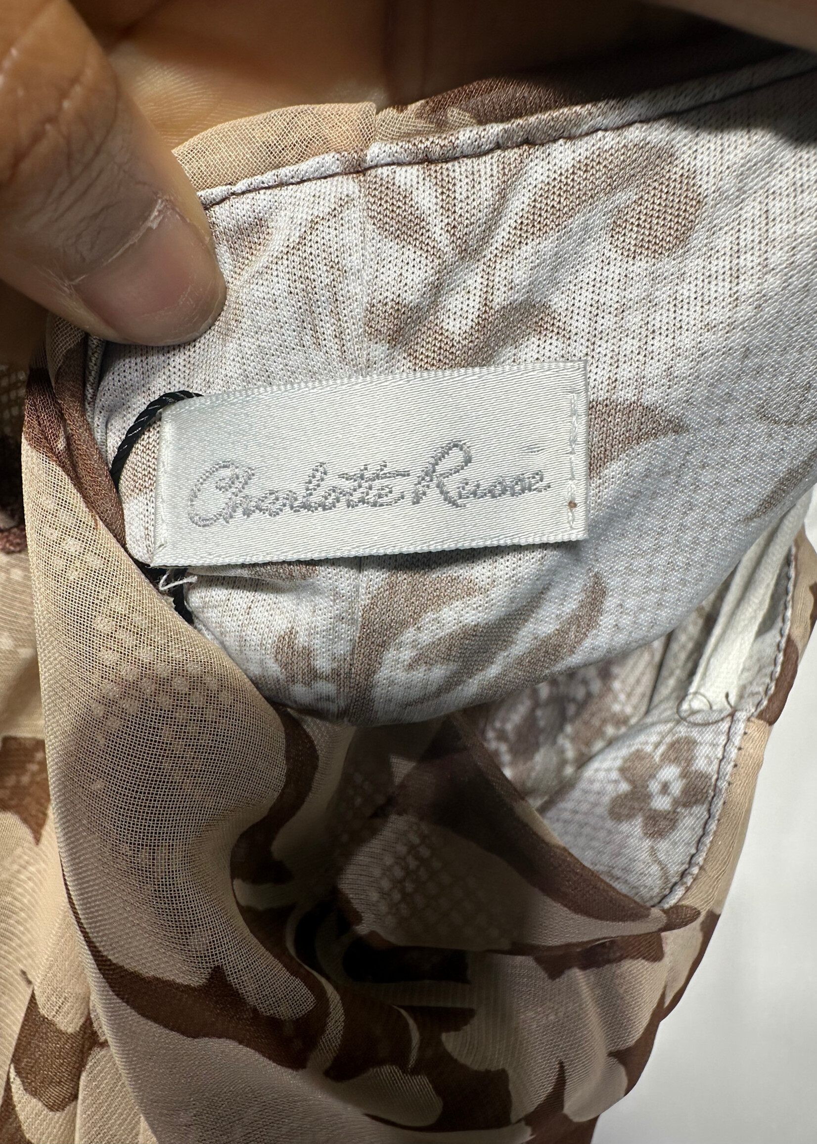 Charlotte Russe Brown Pattern Y2K Dress S