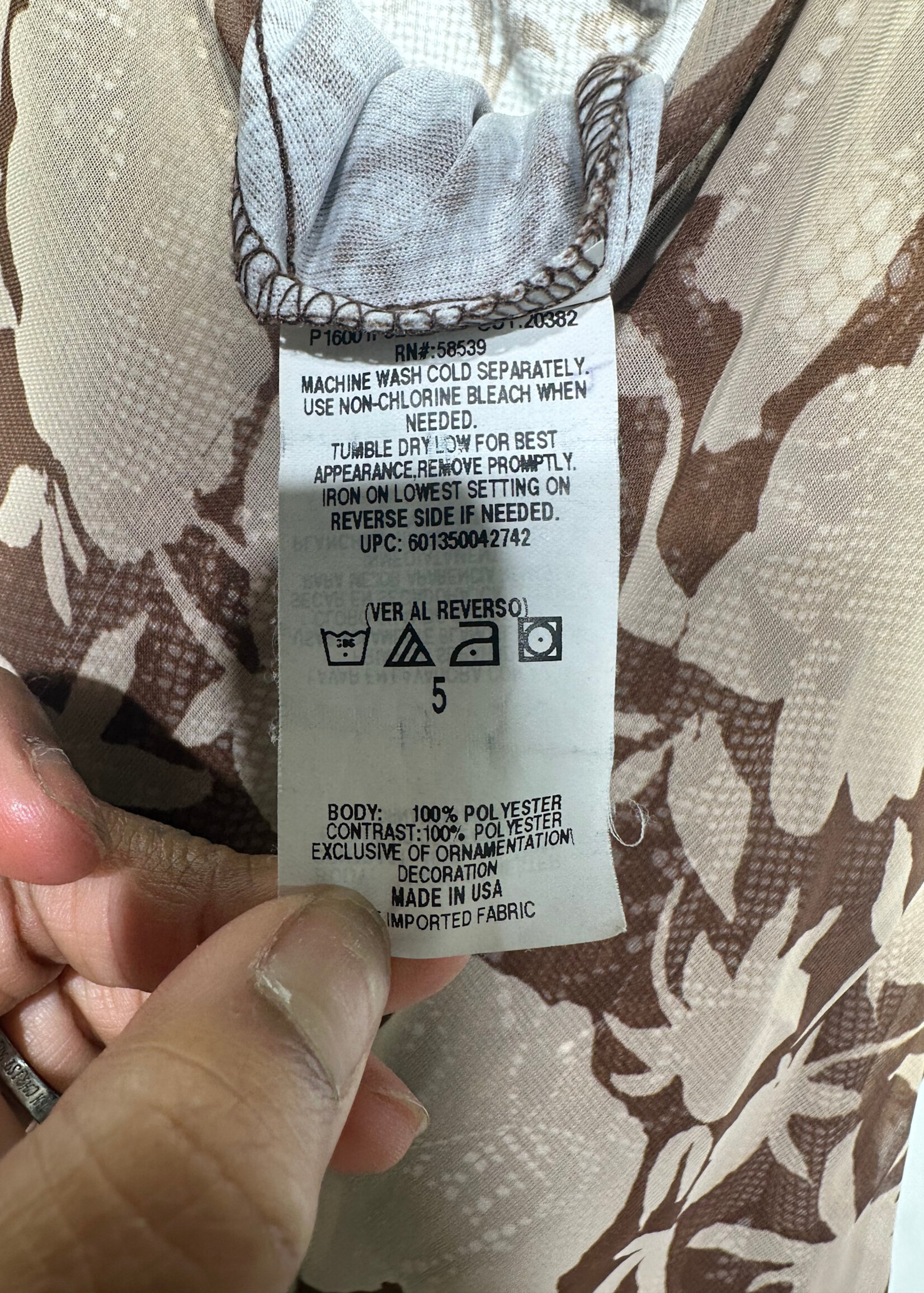 Charlotte Russe Brown Pattern Y2K Dress S