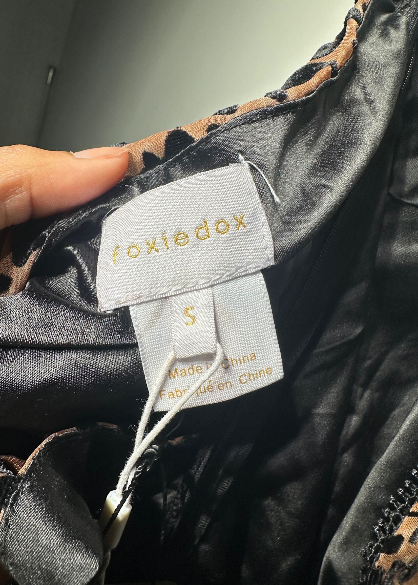 NWT Foxie Dox Cheetah Print Dress S