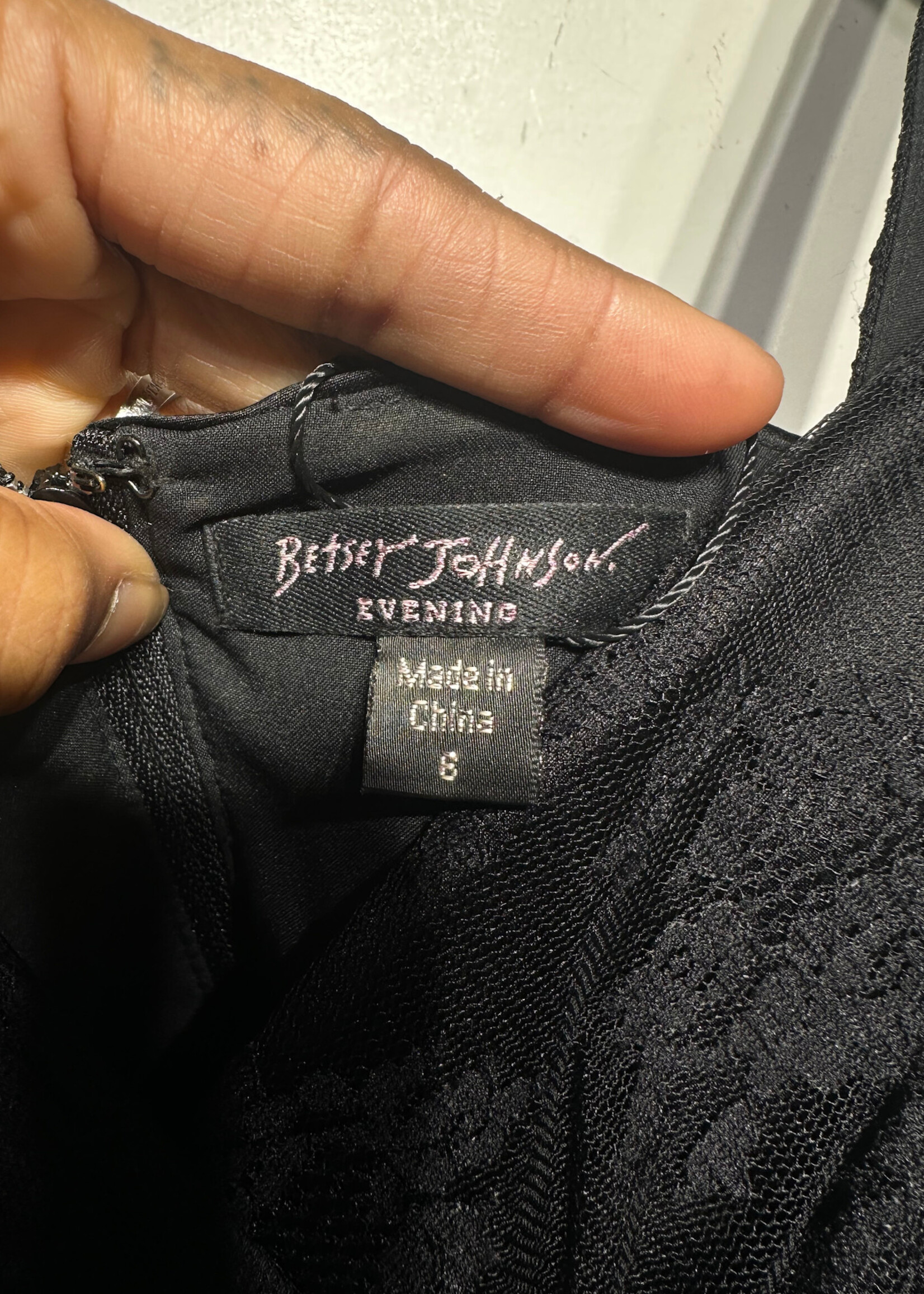 Betsey Johnson Evening Black Dress 6/S