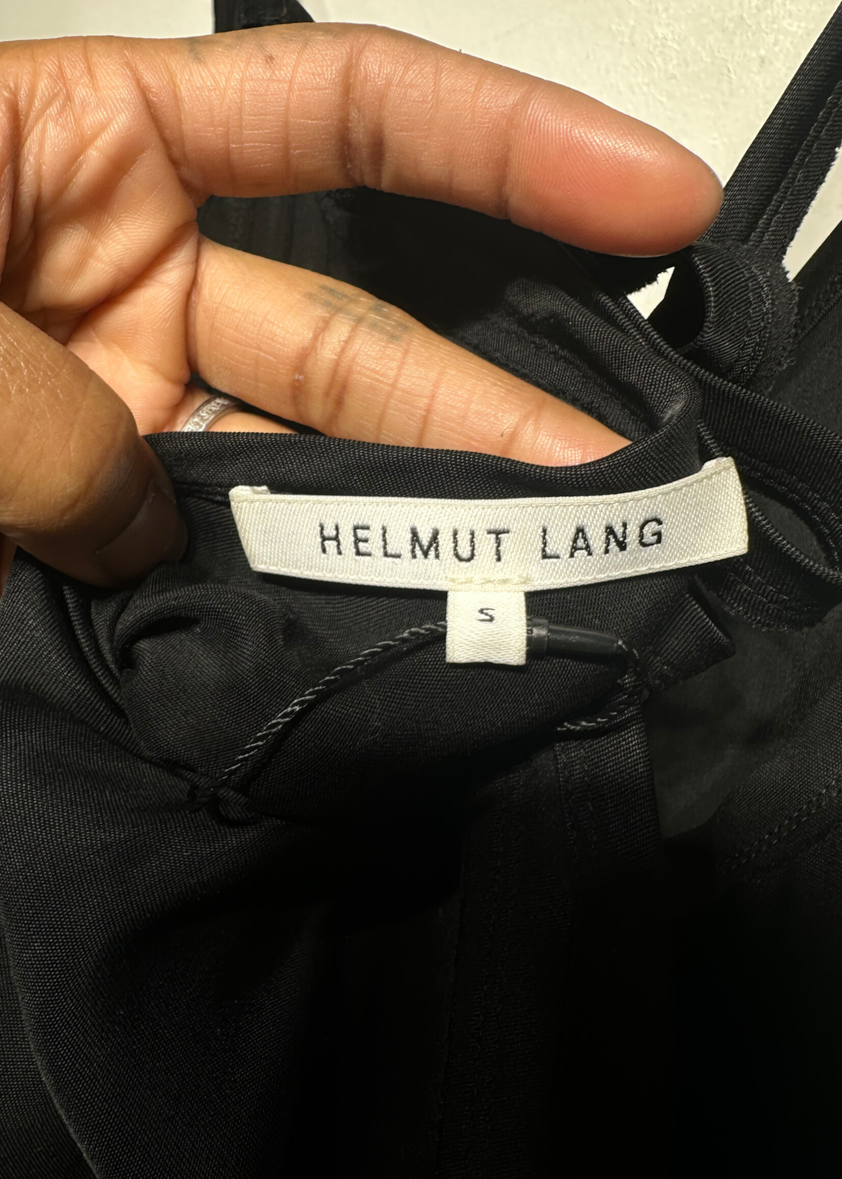 Helmut Black Cupro Tank Dress S