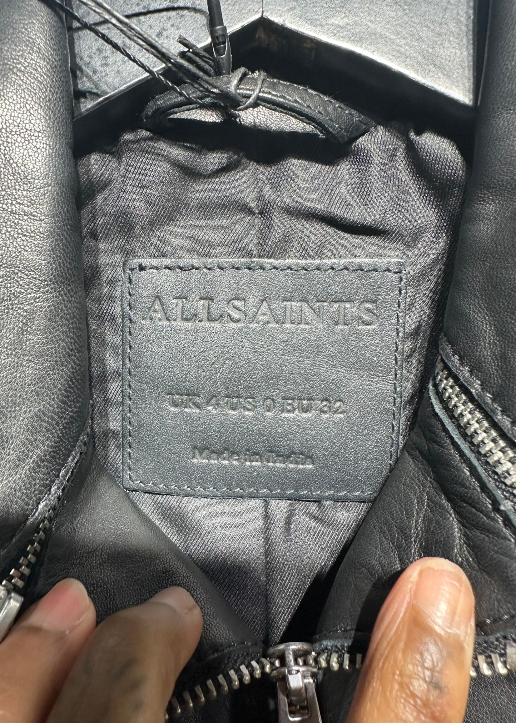 NWT Allsaints Landers Biker Jacket Fem XS