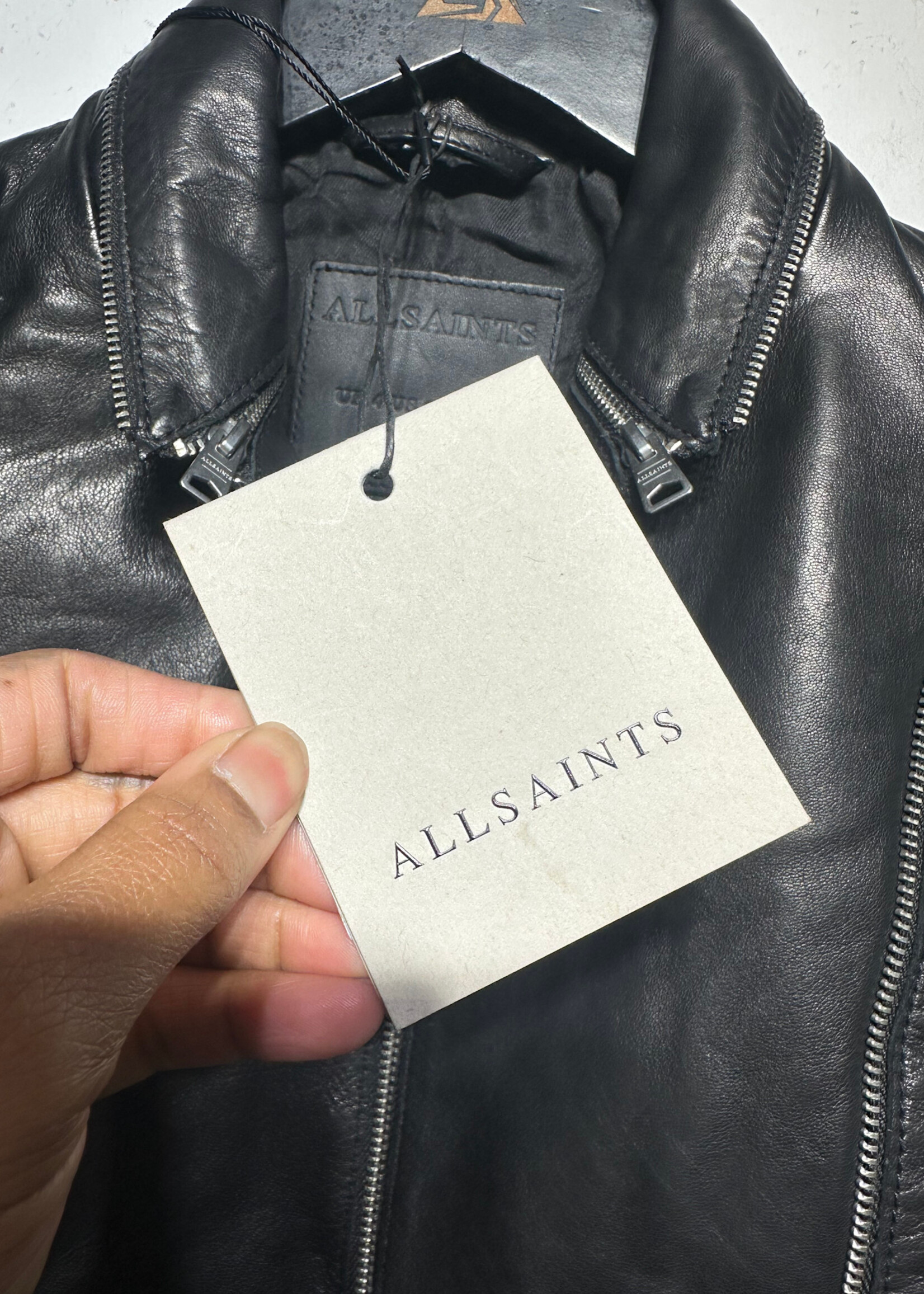 NWT Allsaints Landers Biker Jacket Fem XS