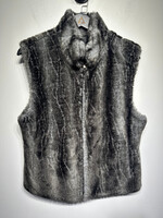 Bill Blass Faux Fur Grey Vest Fem M