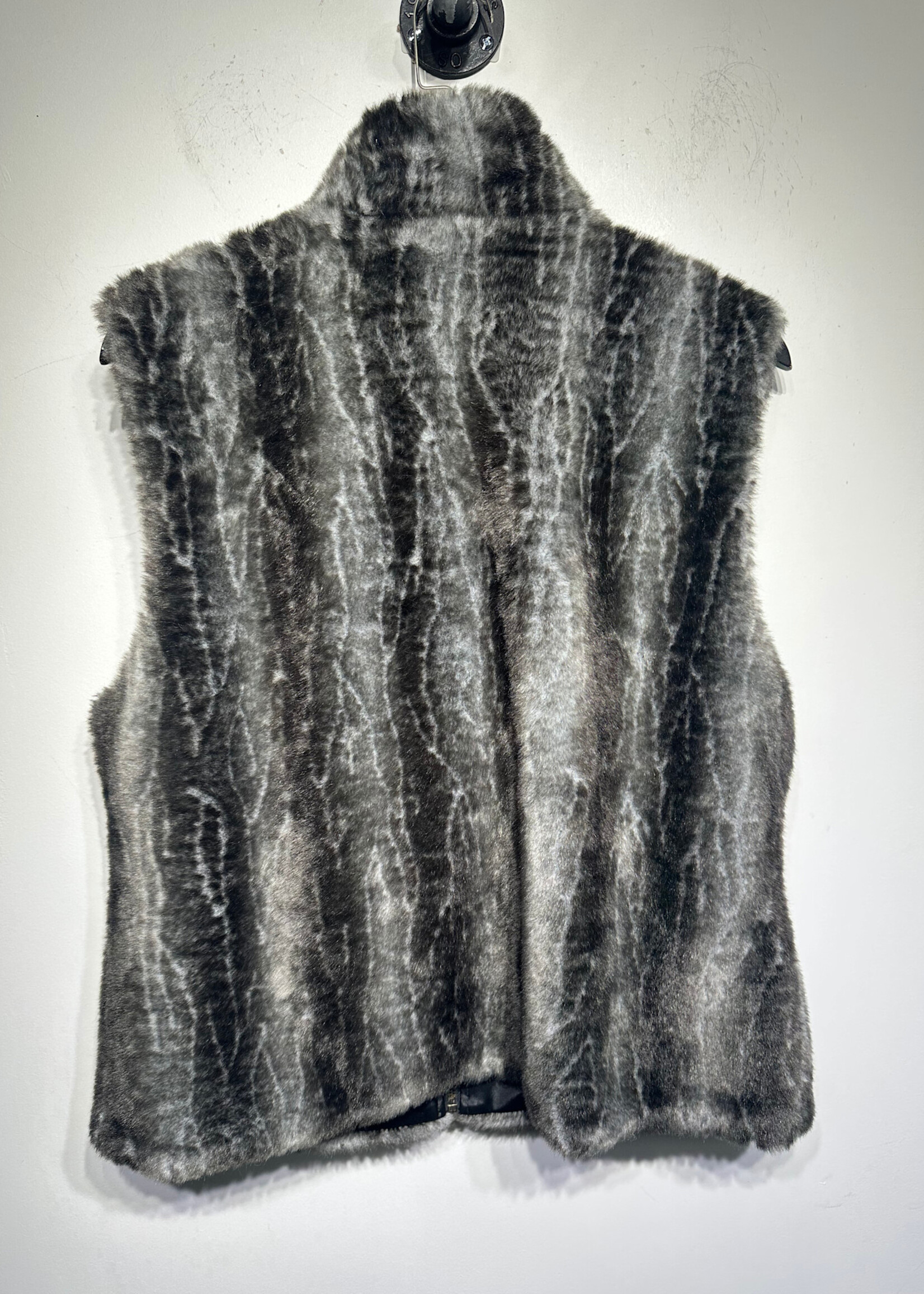 Bill Blass Faux Fur Grey Vest Fem M