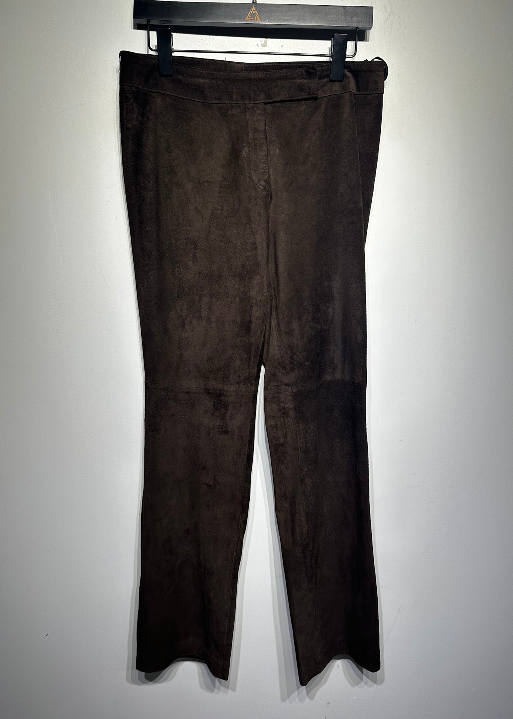 INC Vintage Brown Suede Straight Fit Pant 28 AS IS