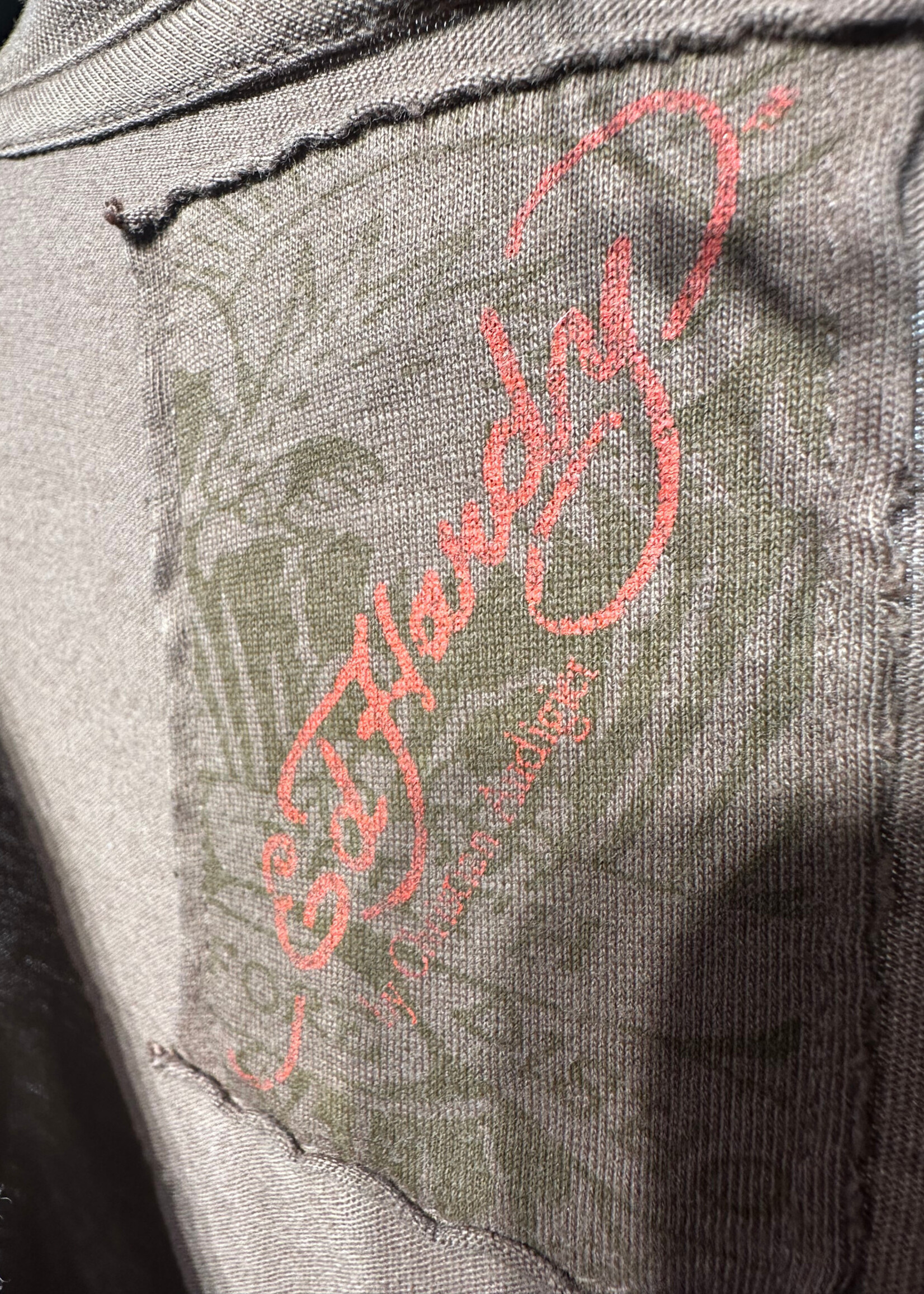 Ed Hardy Brown 2000s Rhinestone L Tee AS IS