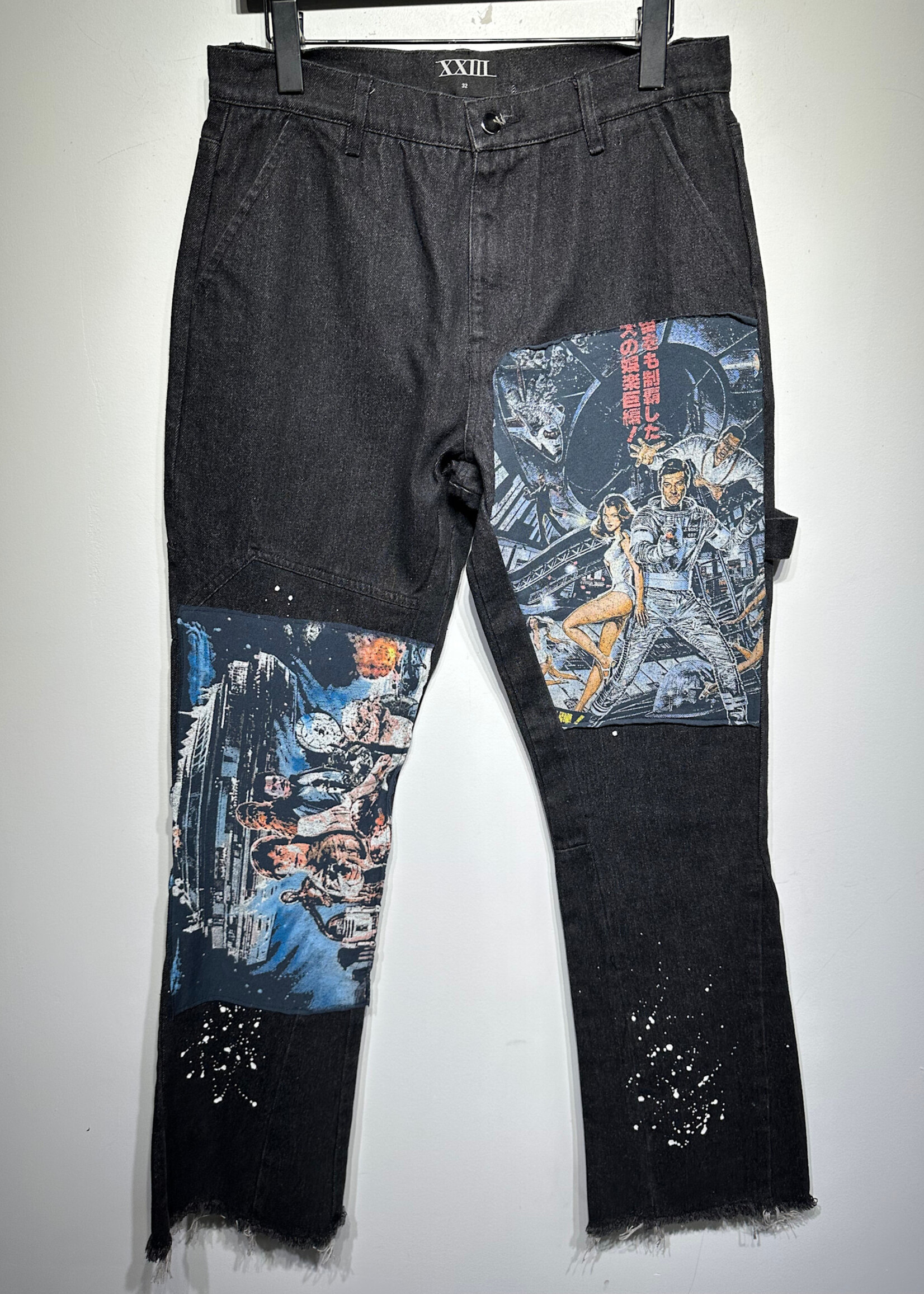 XXIII Patch Flare Black Pant Masc 32