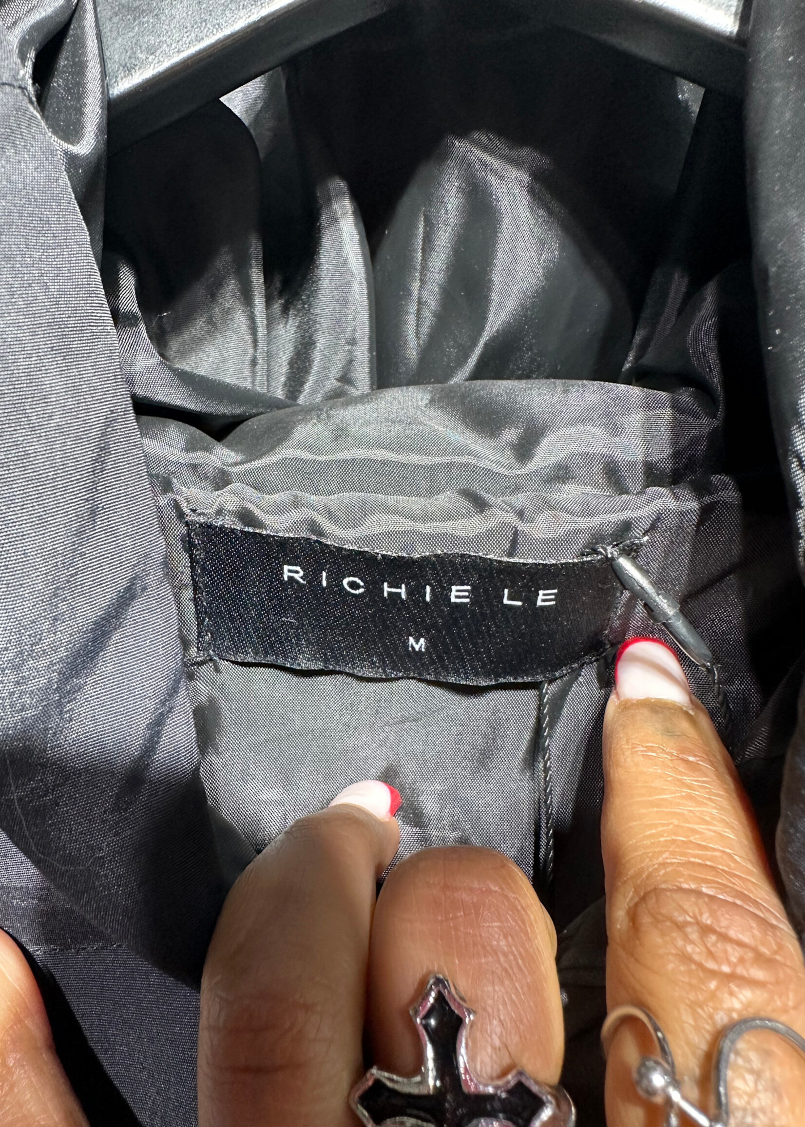 Richie Le Black Puffer Jacket M