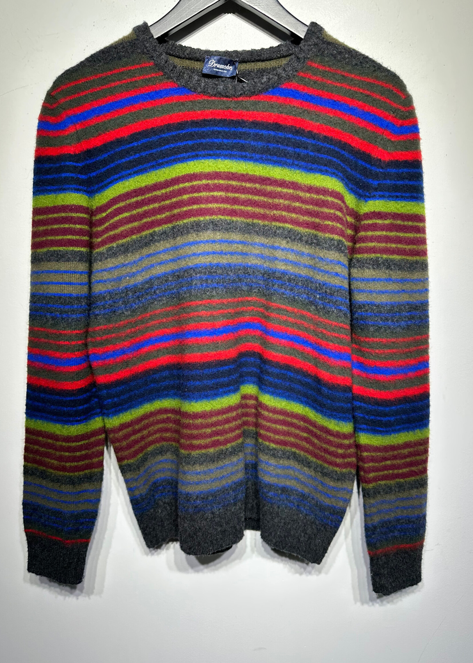 Drumohr Multicolor Striped Wool Sweater Masc L