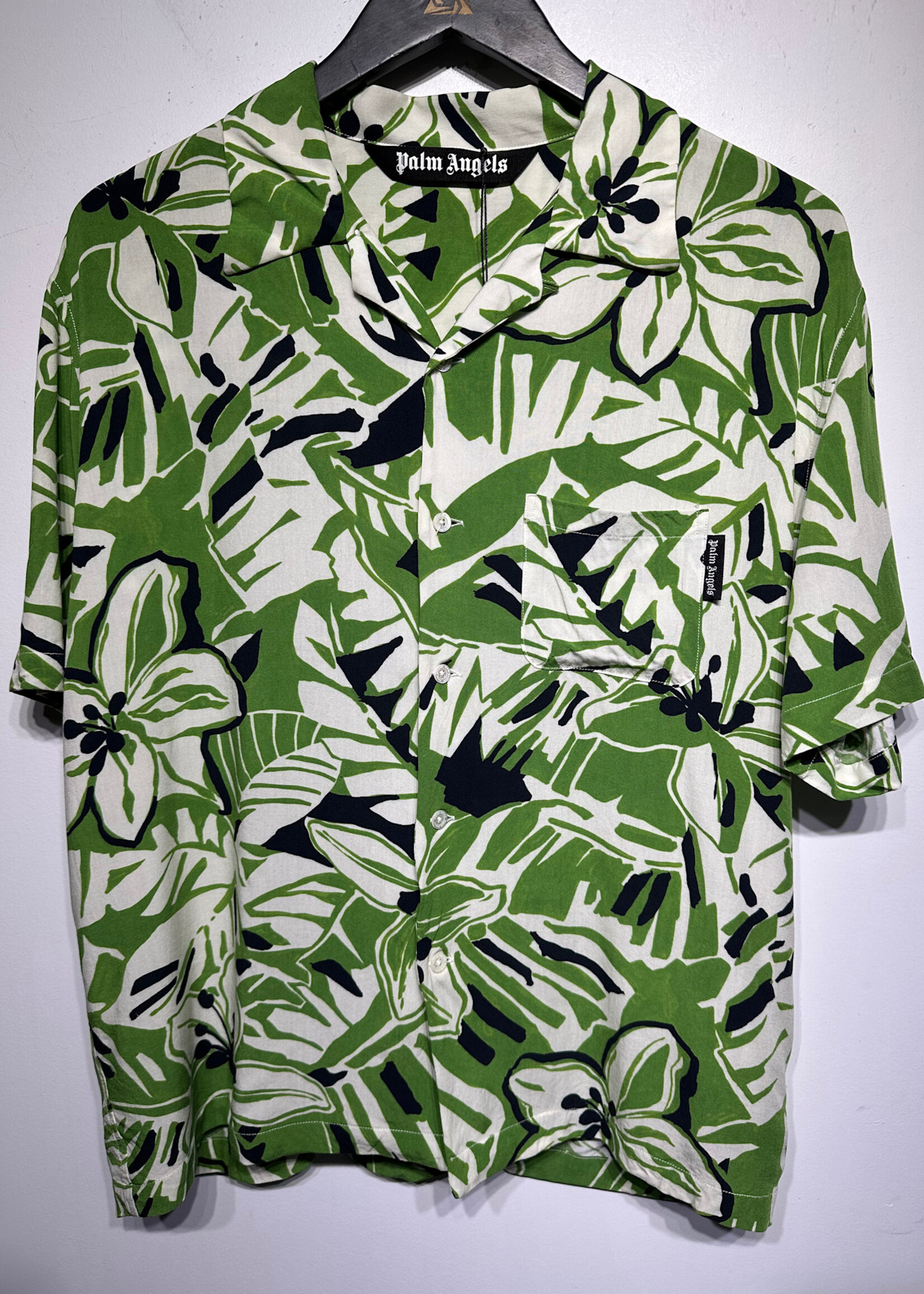Palm Angels Green Leaf Print B/U 52/XL