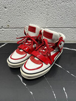 Louis Vuitton White/Red Mid Top Sneaker Masc 8