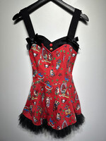 Hell Bunny American Tat Style Red Dress Fem S