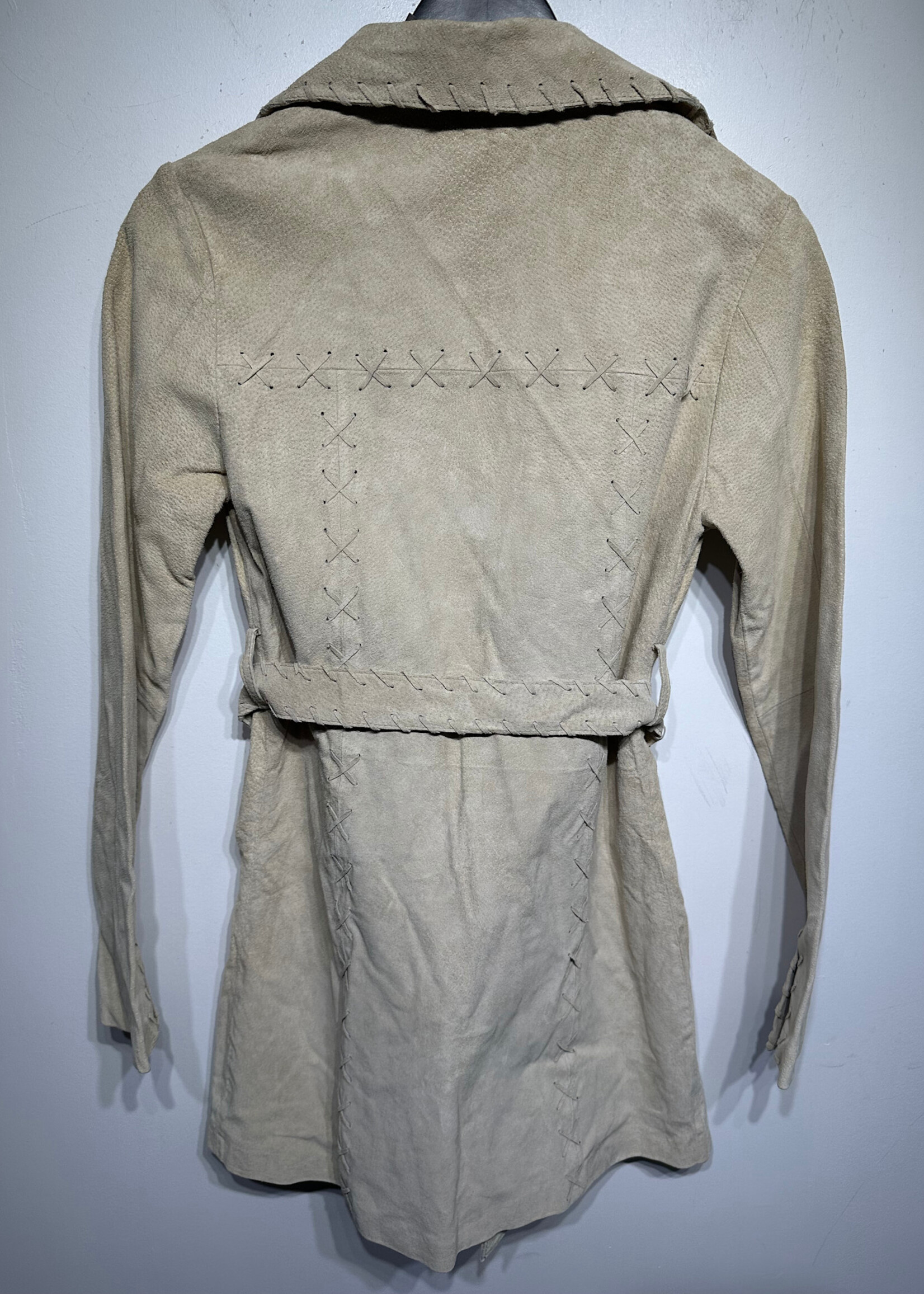 Wet Seal Y2K Tan Suede Coat S AS IS