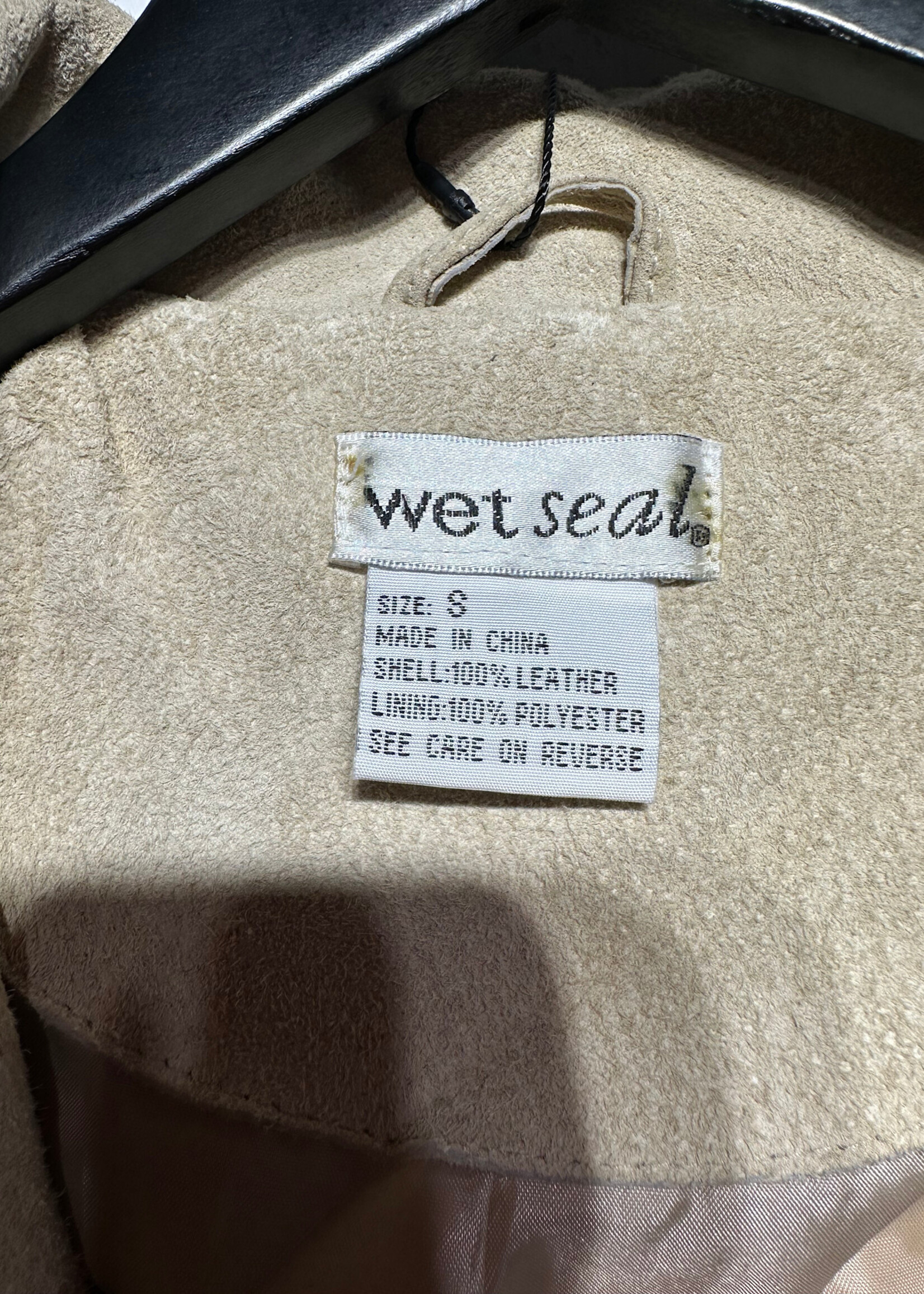 Wet Seal Y2K Tan Suede Coat S AS IS