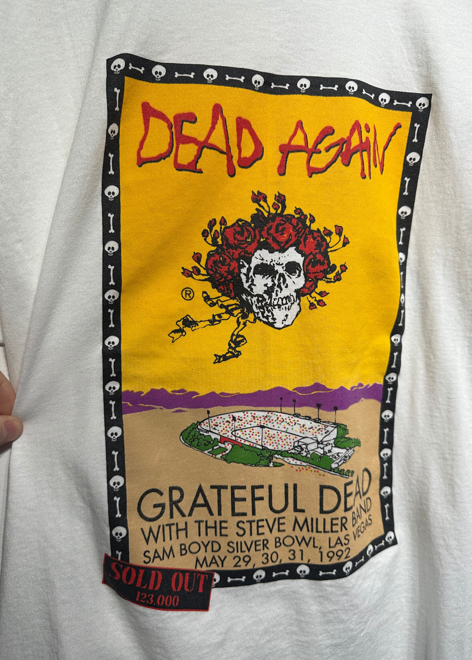 92' Grateful Dead 'Dead Again' White Tee L