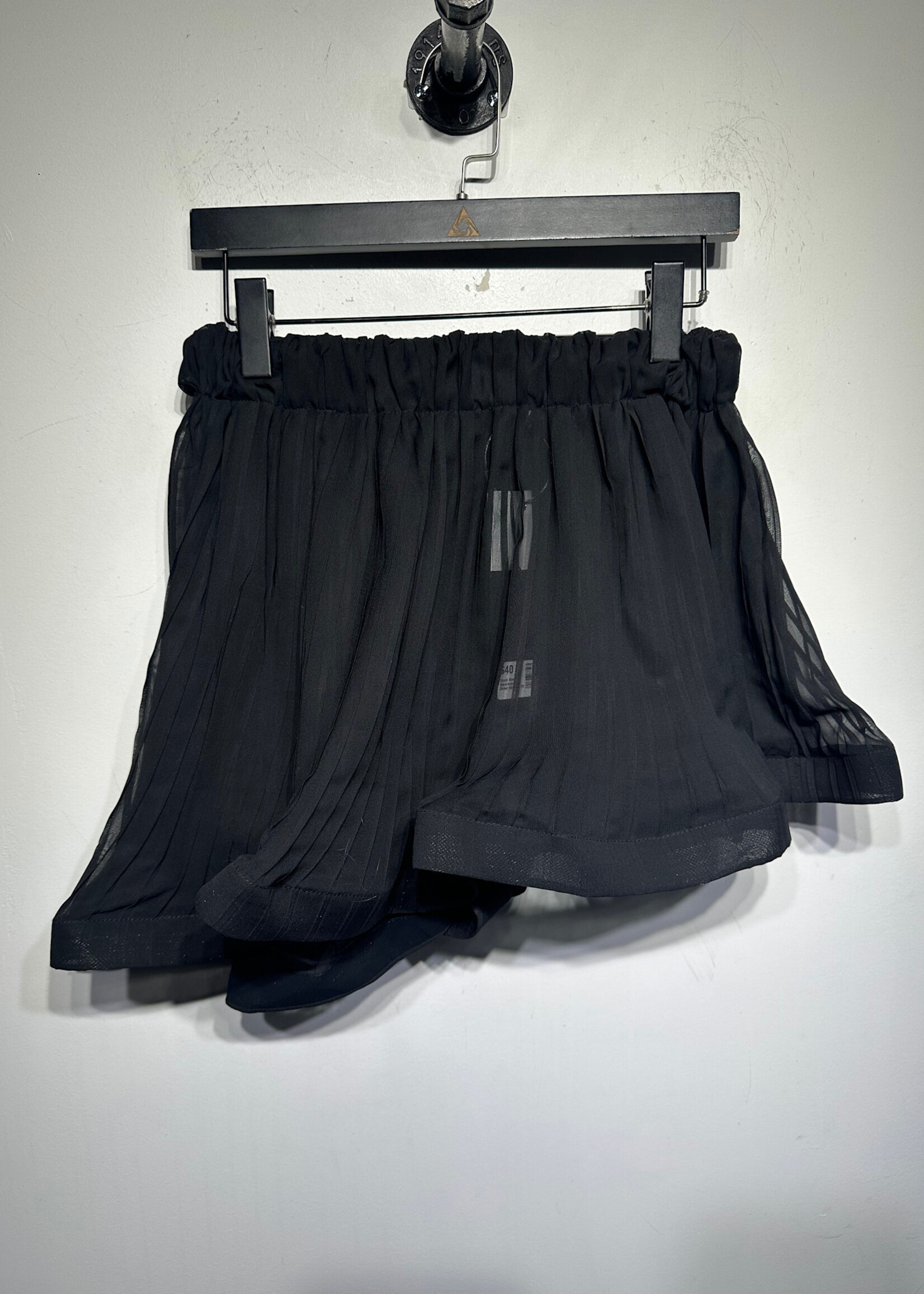 Gluck Black Asymmetrical Sheer Skirt 29