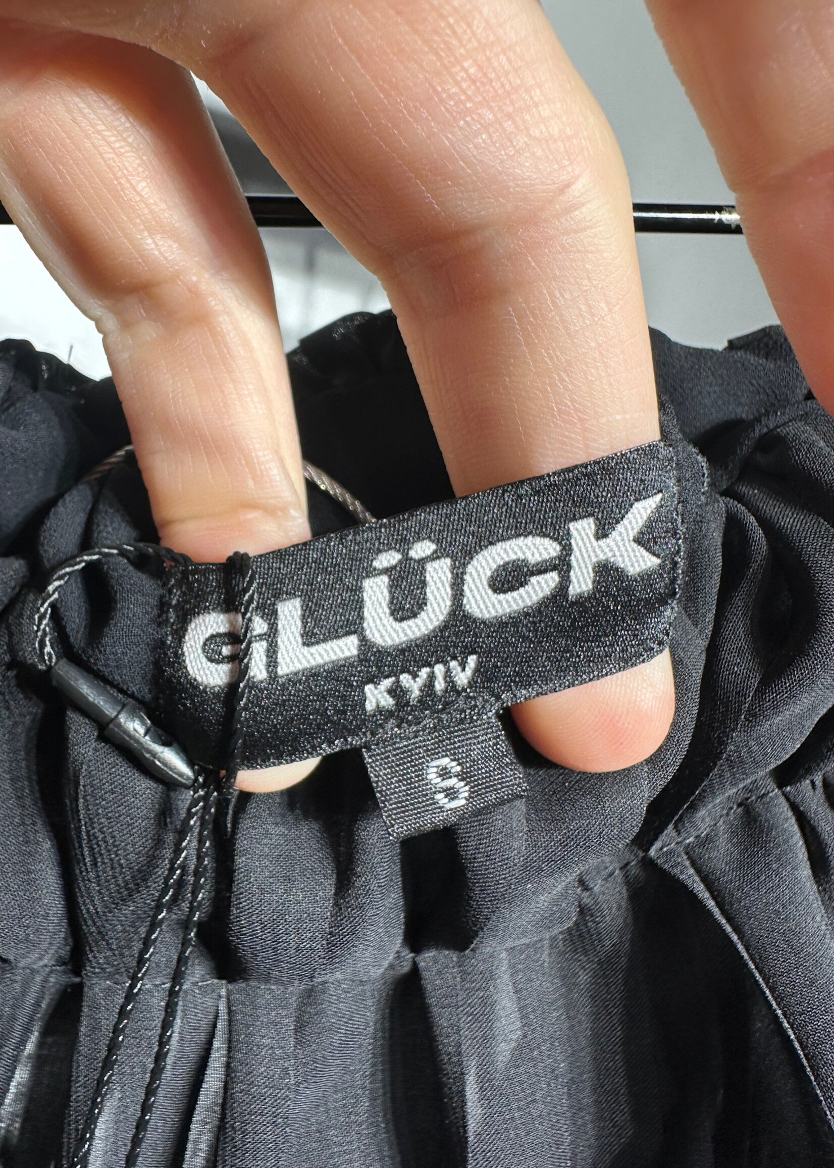 Gluck Black Asymmetrical Sheer Skirt 29