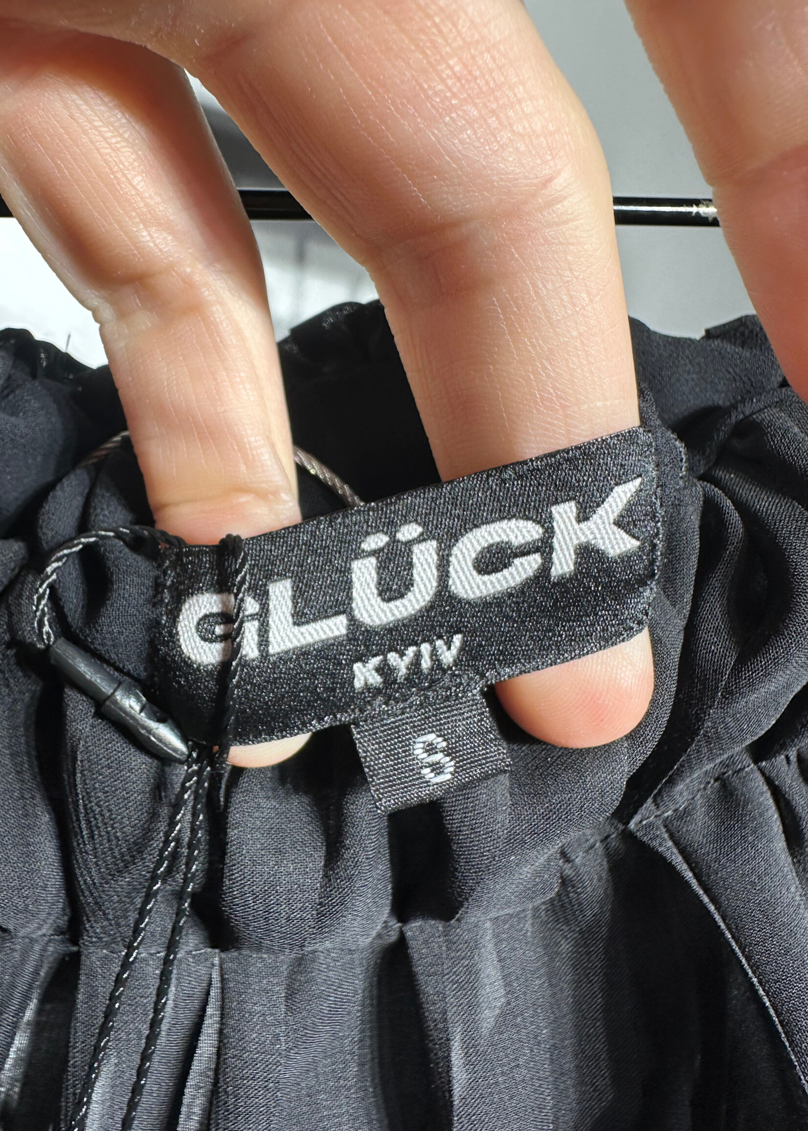 Gluck Black Asymmetrical Sheer Skirt 29