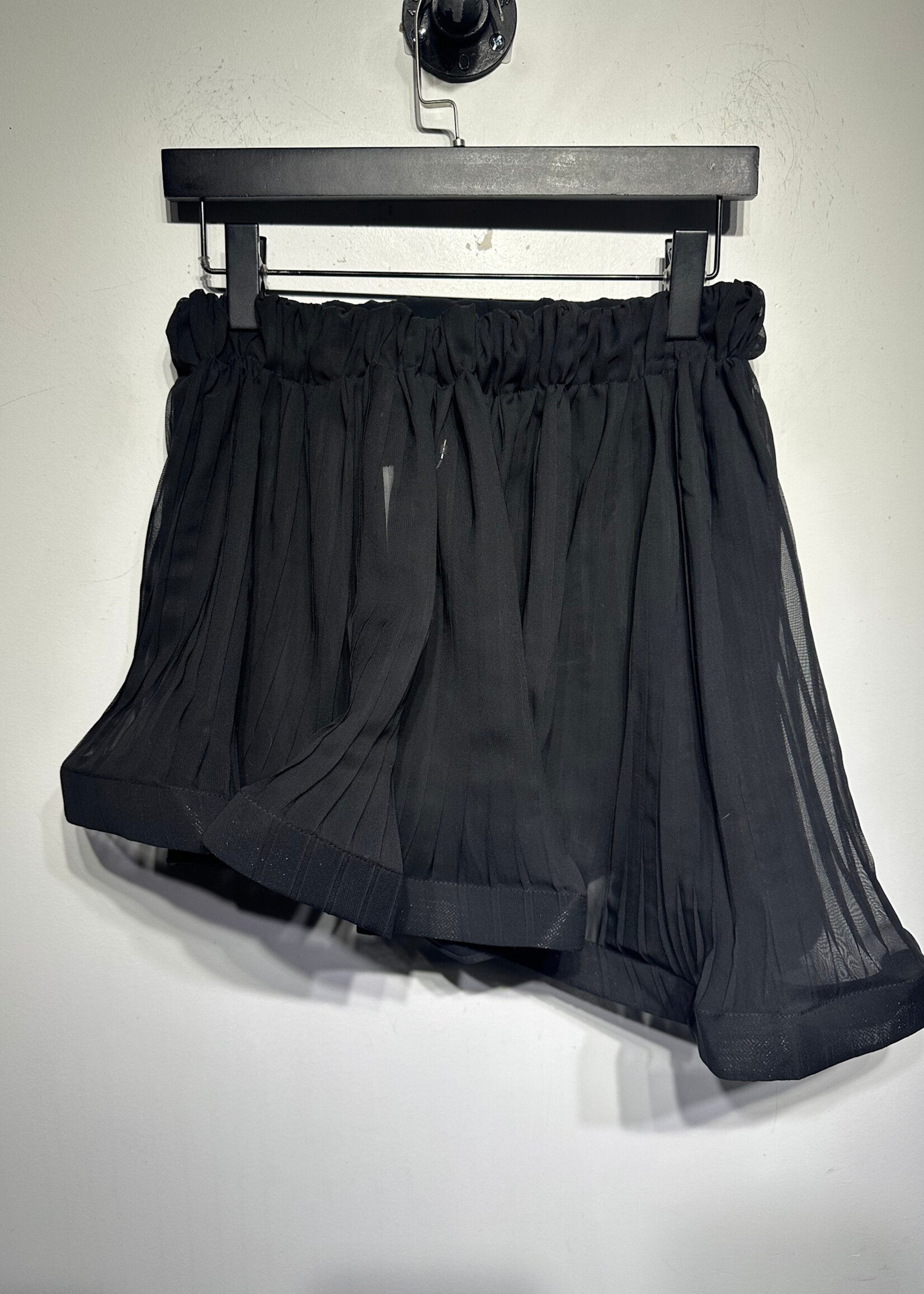 Gluck Black Asymmetrical Sheer Skirt 29