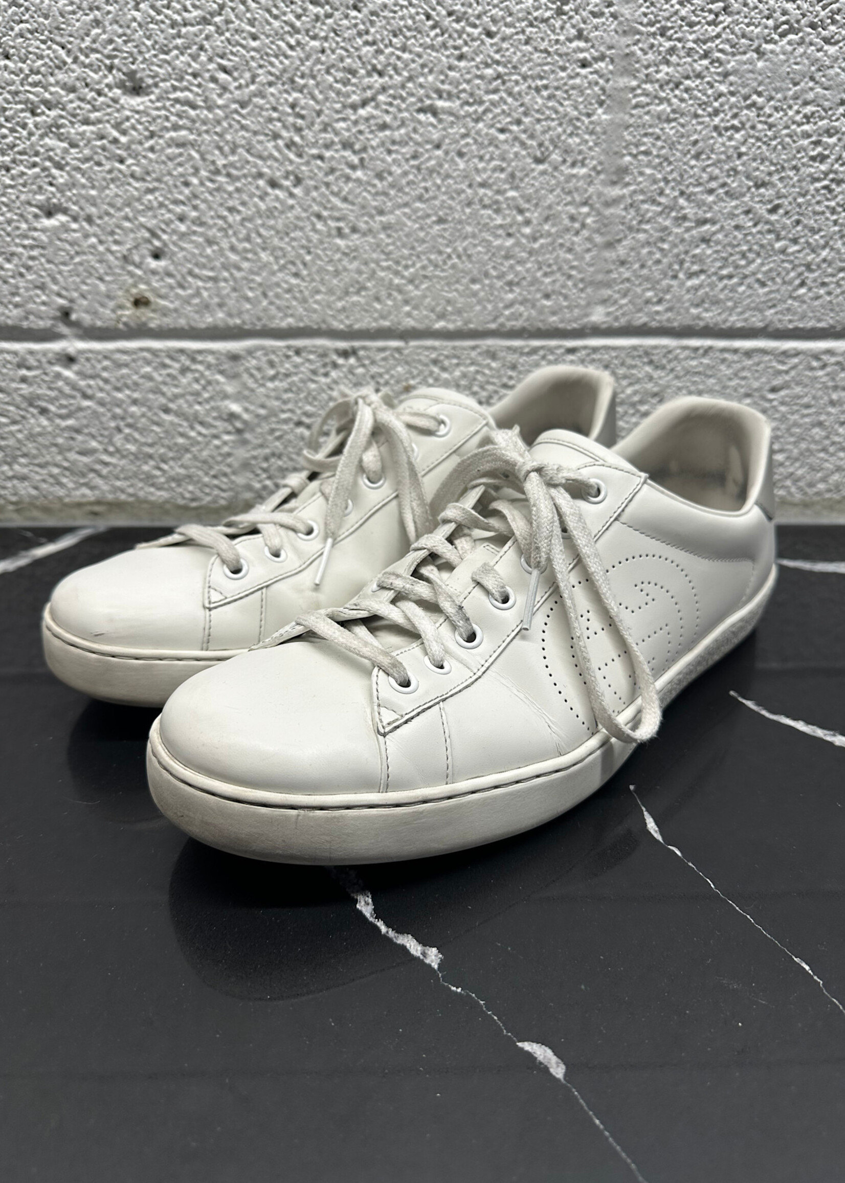 Gucci Ace White/Grey Cutout Logo Masc 11