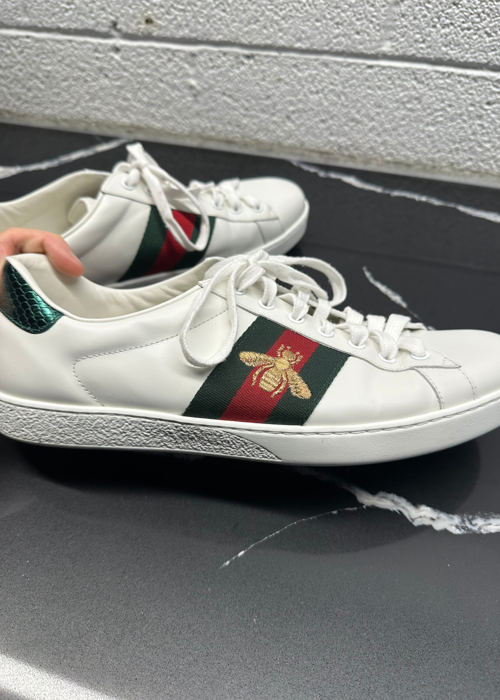 Gucci Ace White Bee Sneakers Masc 9