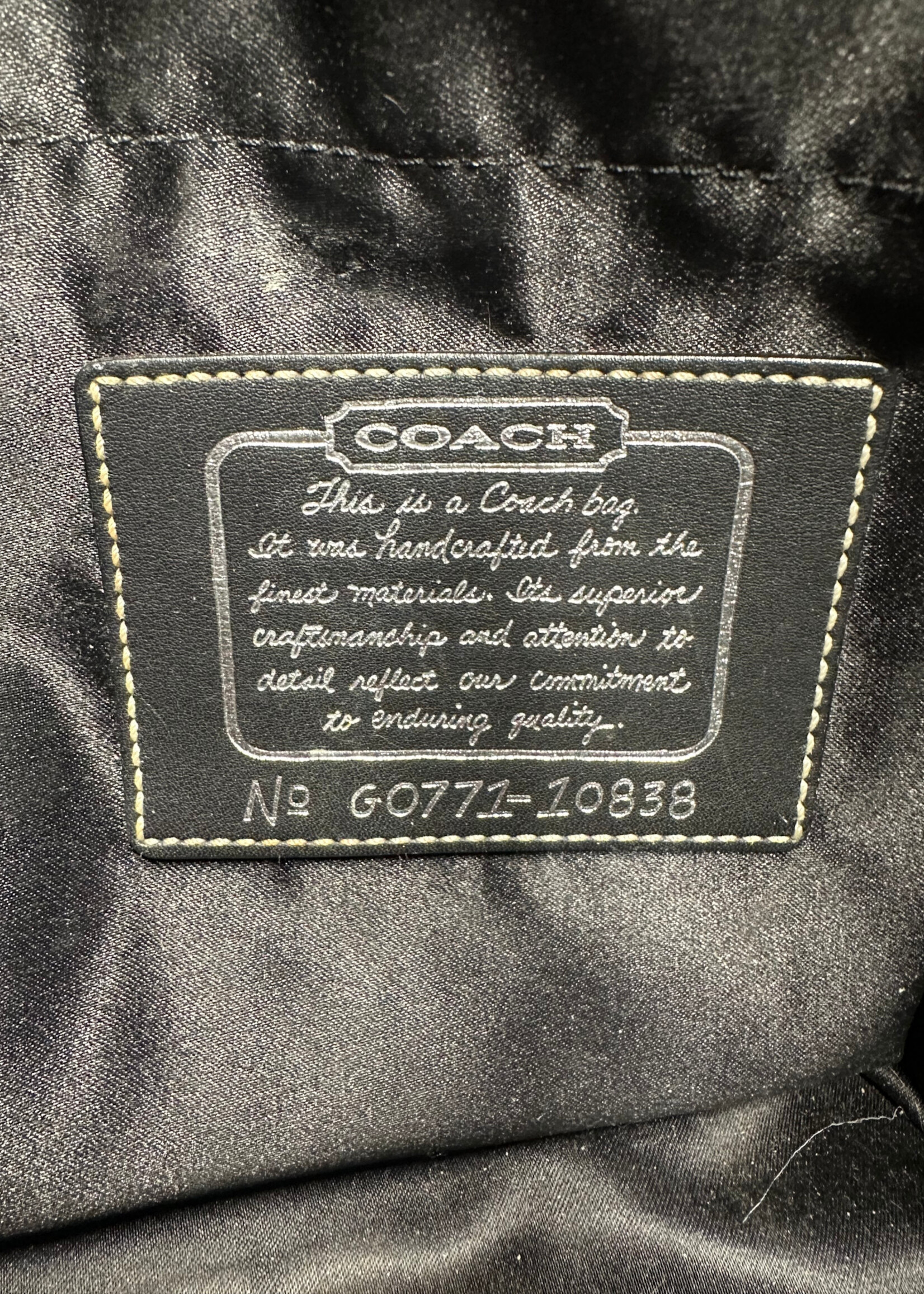 Coach Y2K Black Monogram XL Tote