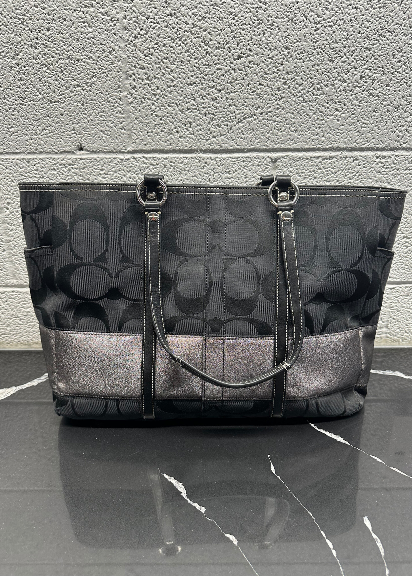 Coach Y2K Black Monogram XL Tote