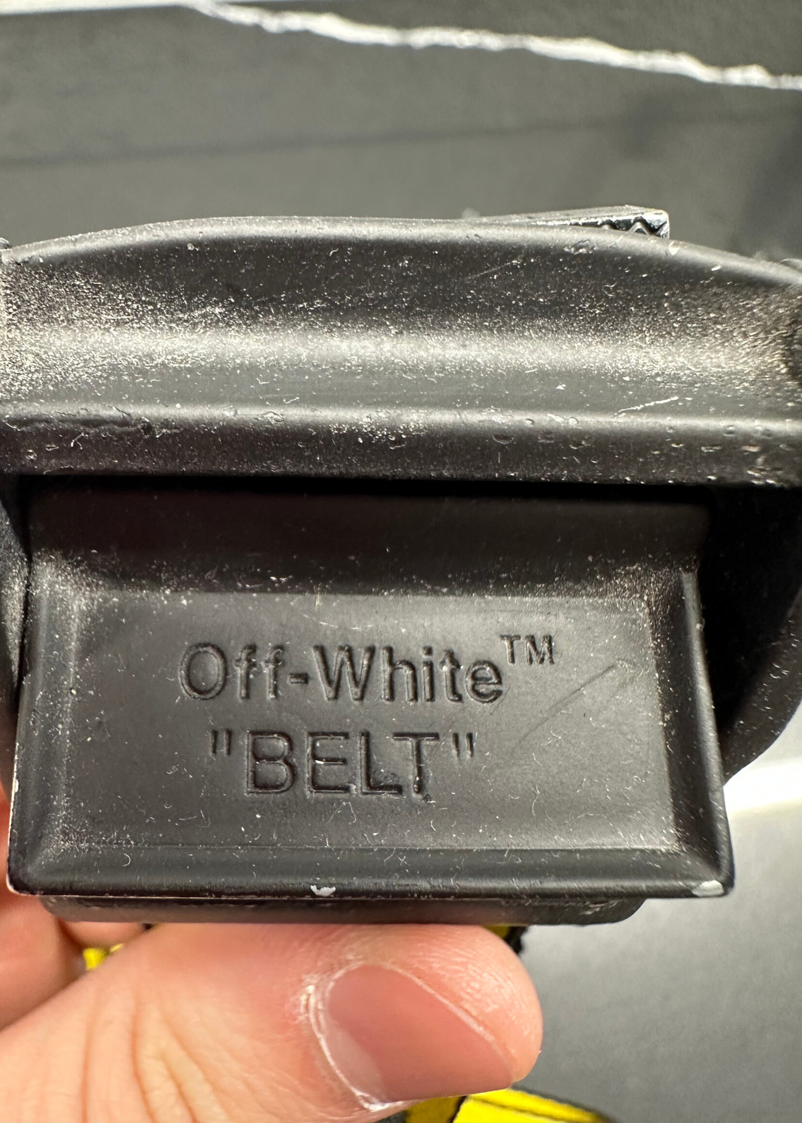Off White Industrial Classic Yellow Belt