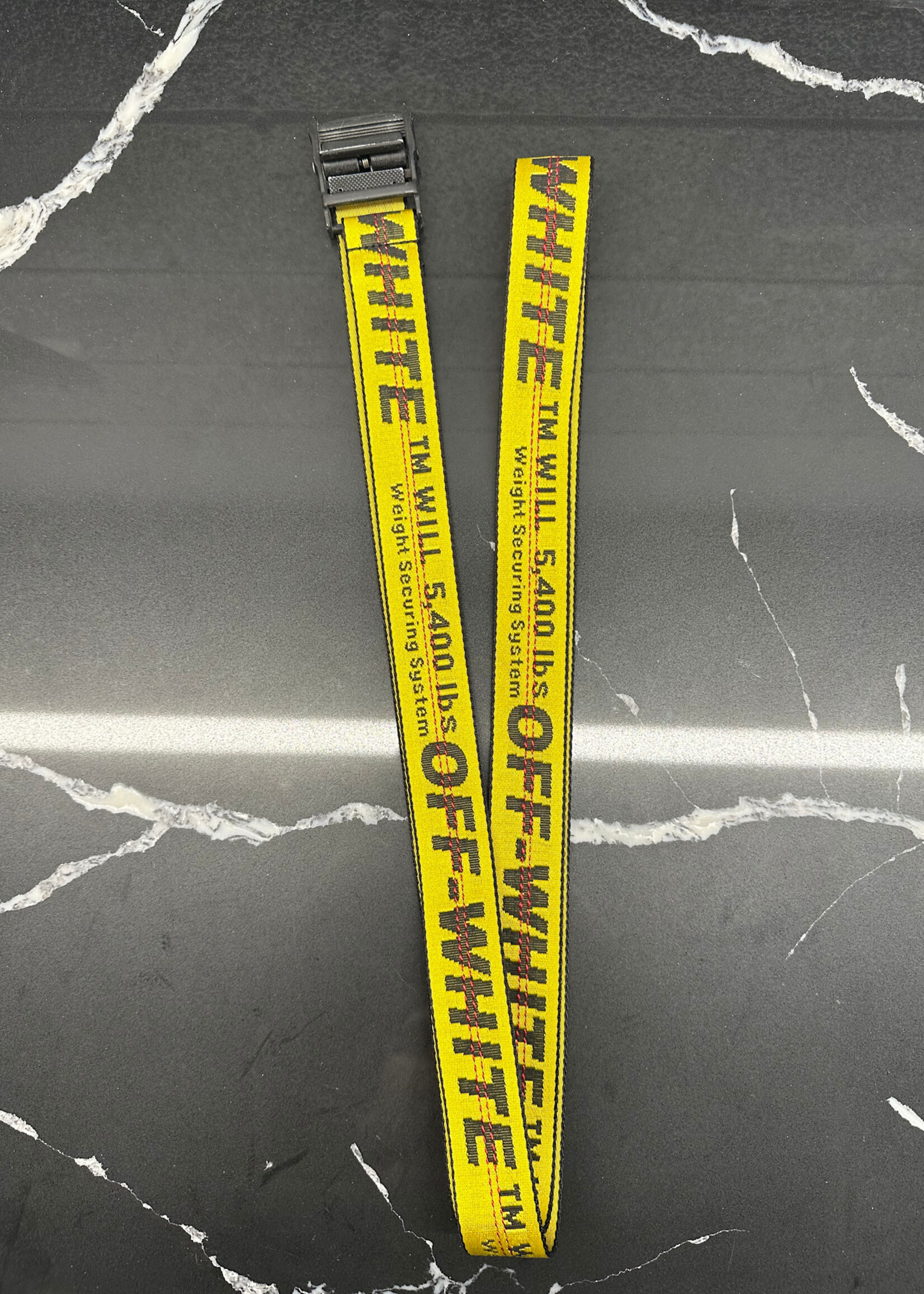 Off White Industrial Classic Yellow Belt