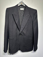 Saint Laurent Black Pinstripe Blazer 50/XL