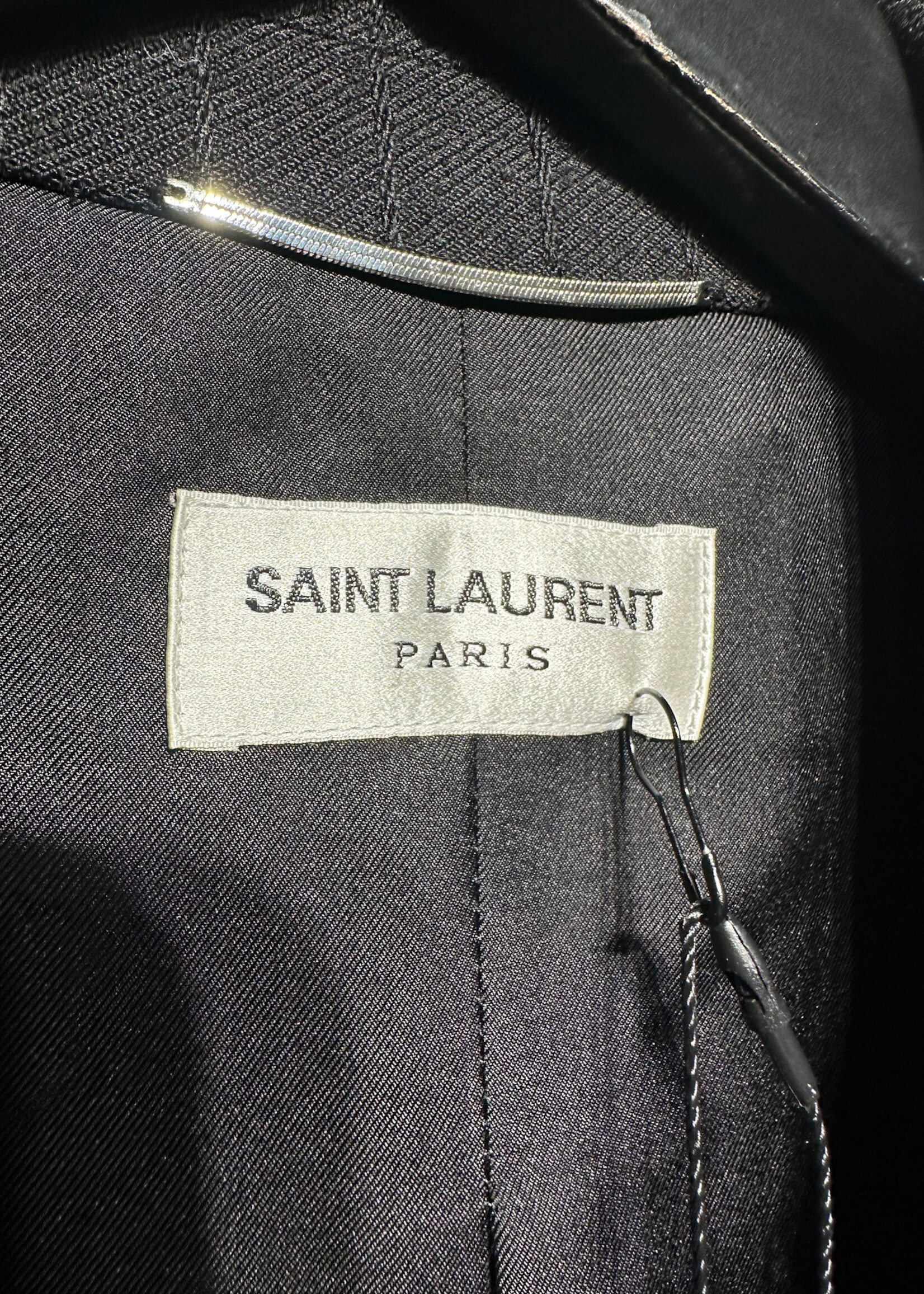 Saint Laurent Black Pinstripe Blazer 50/XL