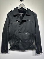 INC BLACK MILITANT STYLE JACKET S