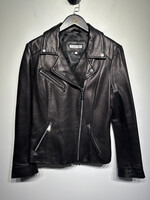 Calvin Klein Leather Black Biker Jacket M