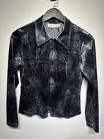 Charlotte Russe Vintage Script Print Jacket Fem M