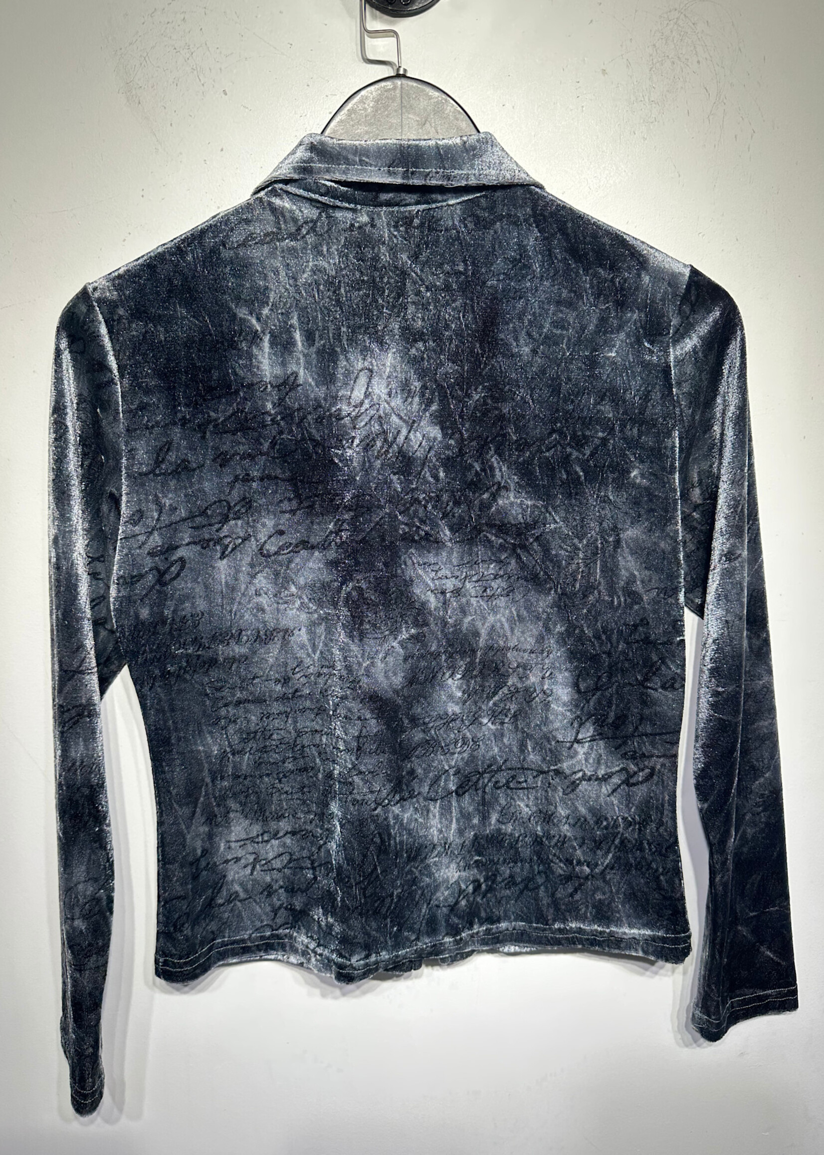 Charlotte Russe Vintage Script Print Jacket Fem M