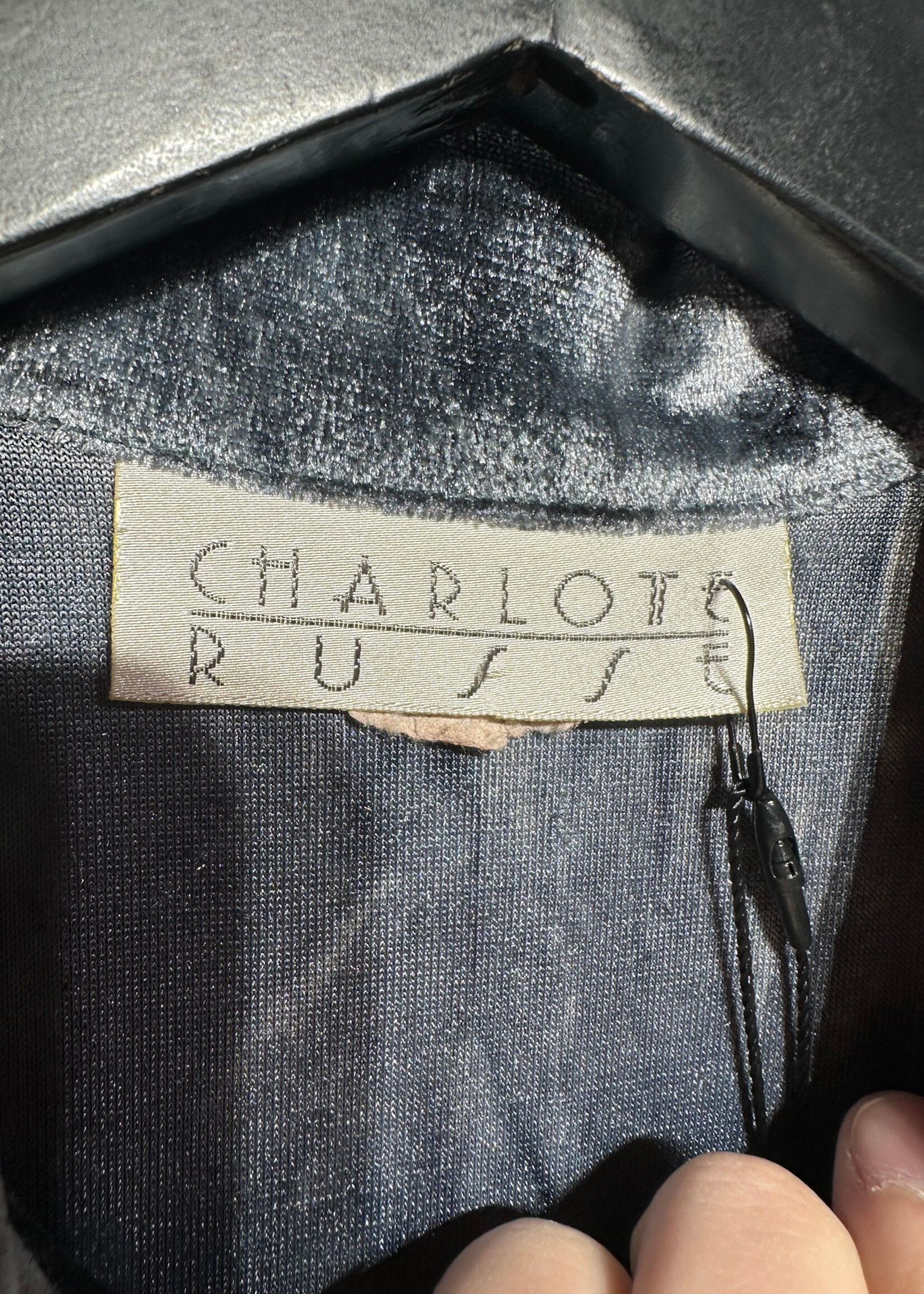 Charlotte Russe Vintage Script Print Jacket Fem M