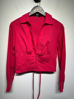 Bebe Hot Pink Low Cut Blouse M