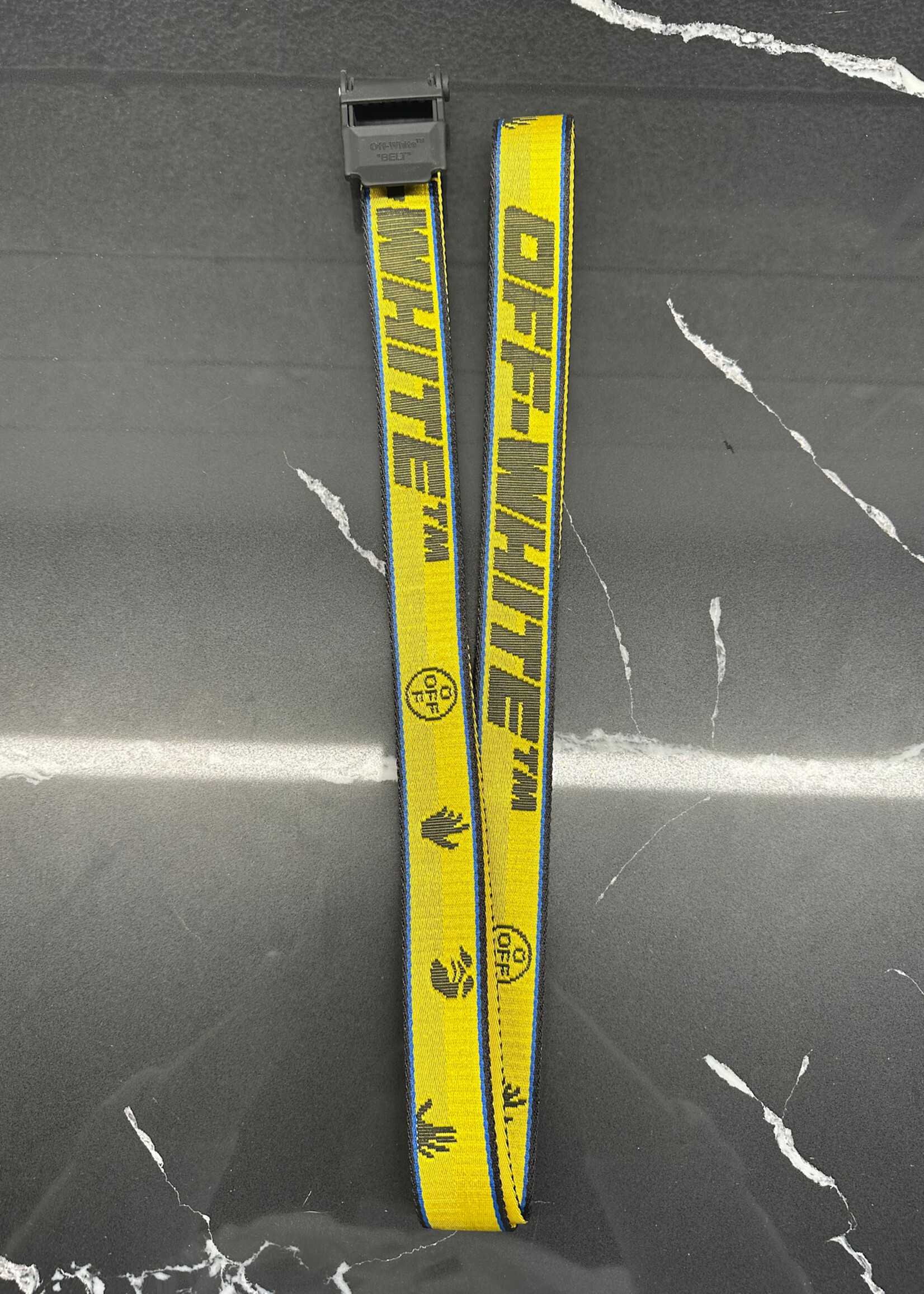Off White Yellow Blue Industrial Belt OS