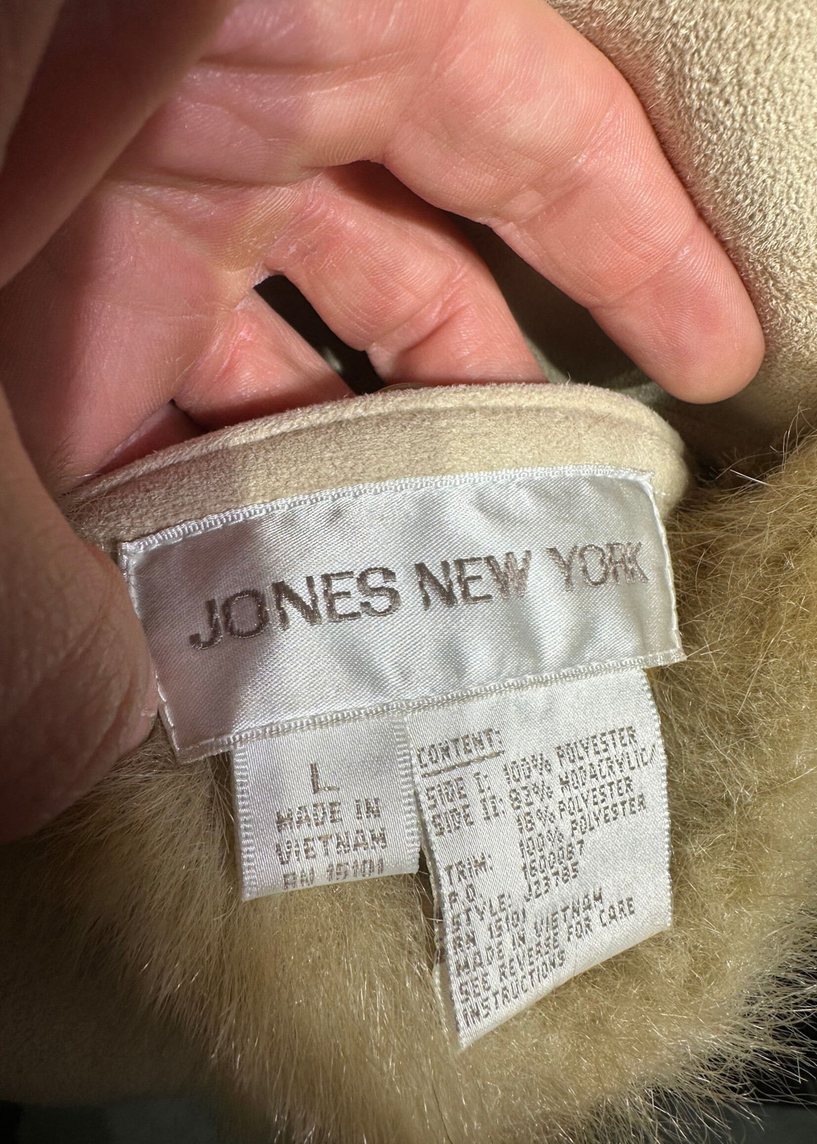 Jones New York Fur Reversible Coat Fem L
