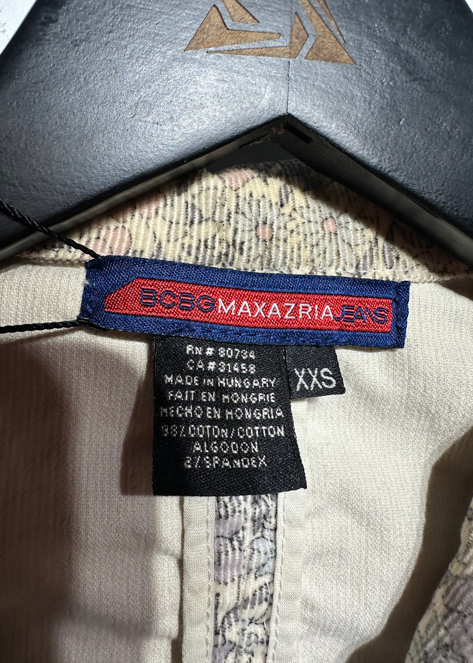 BCBG Floral Cord Blazer Fem XXS