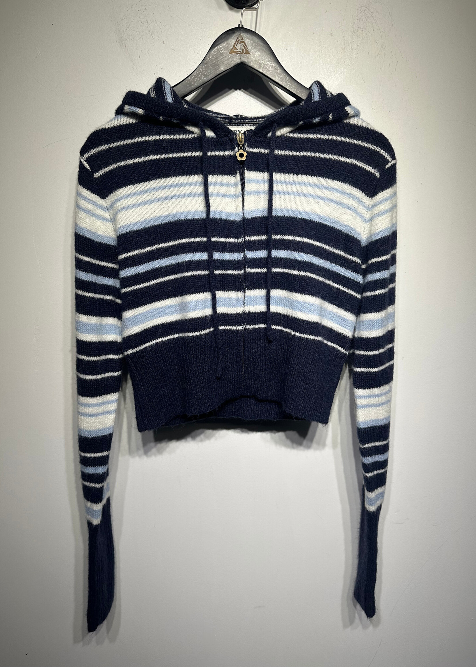 Dairy Boy Fuzzy Striped Jacket Fem M