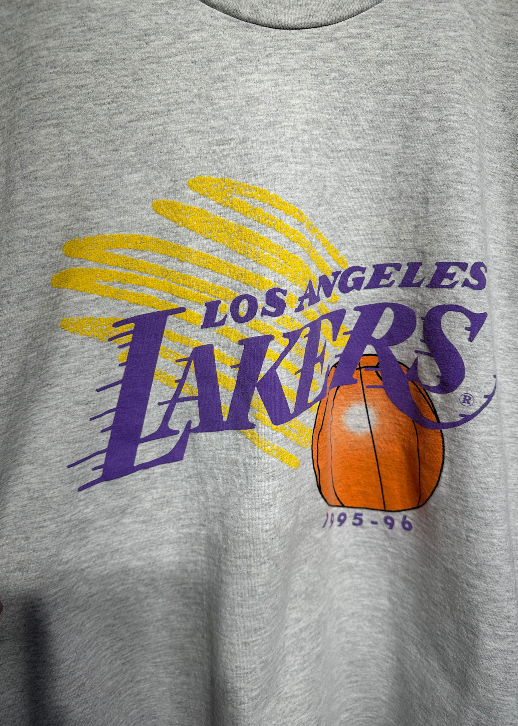 90s LA Lakers Grey Logo Tee XL