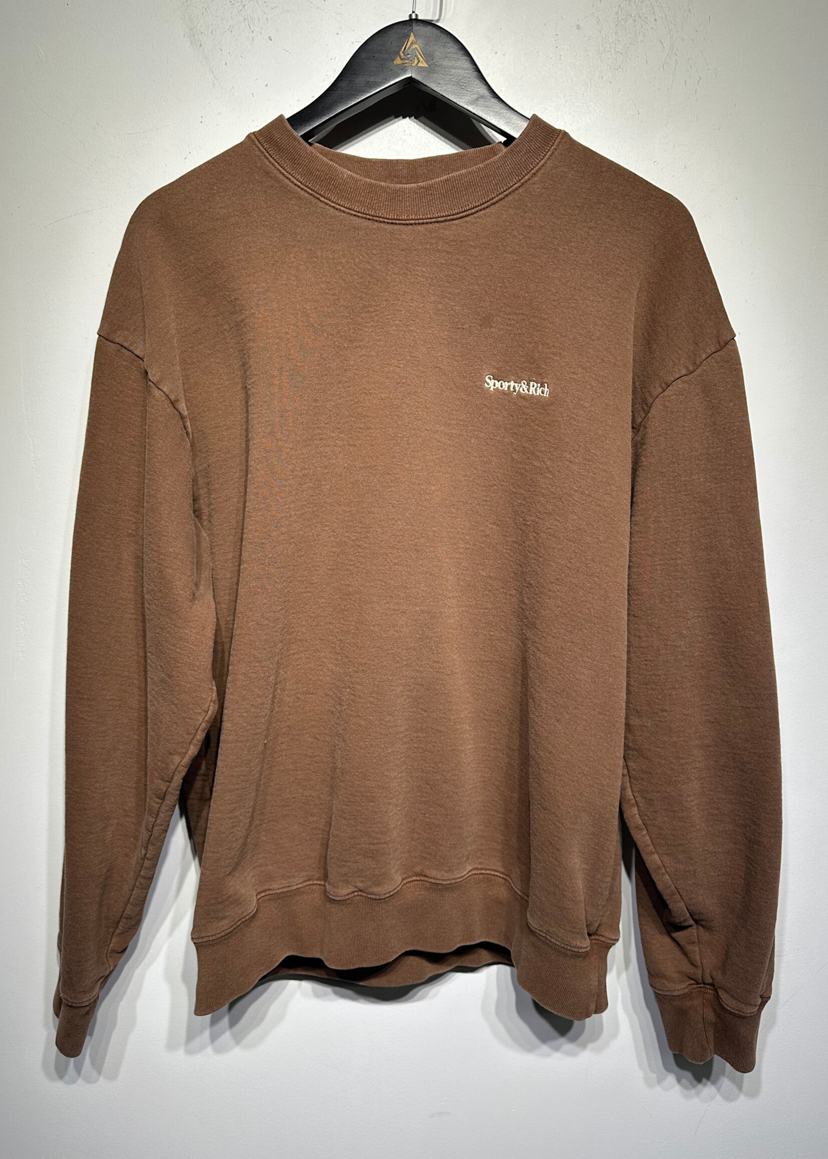 Sporty & Rich Brown Logo Sweatshirt Unsiex L As IS