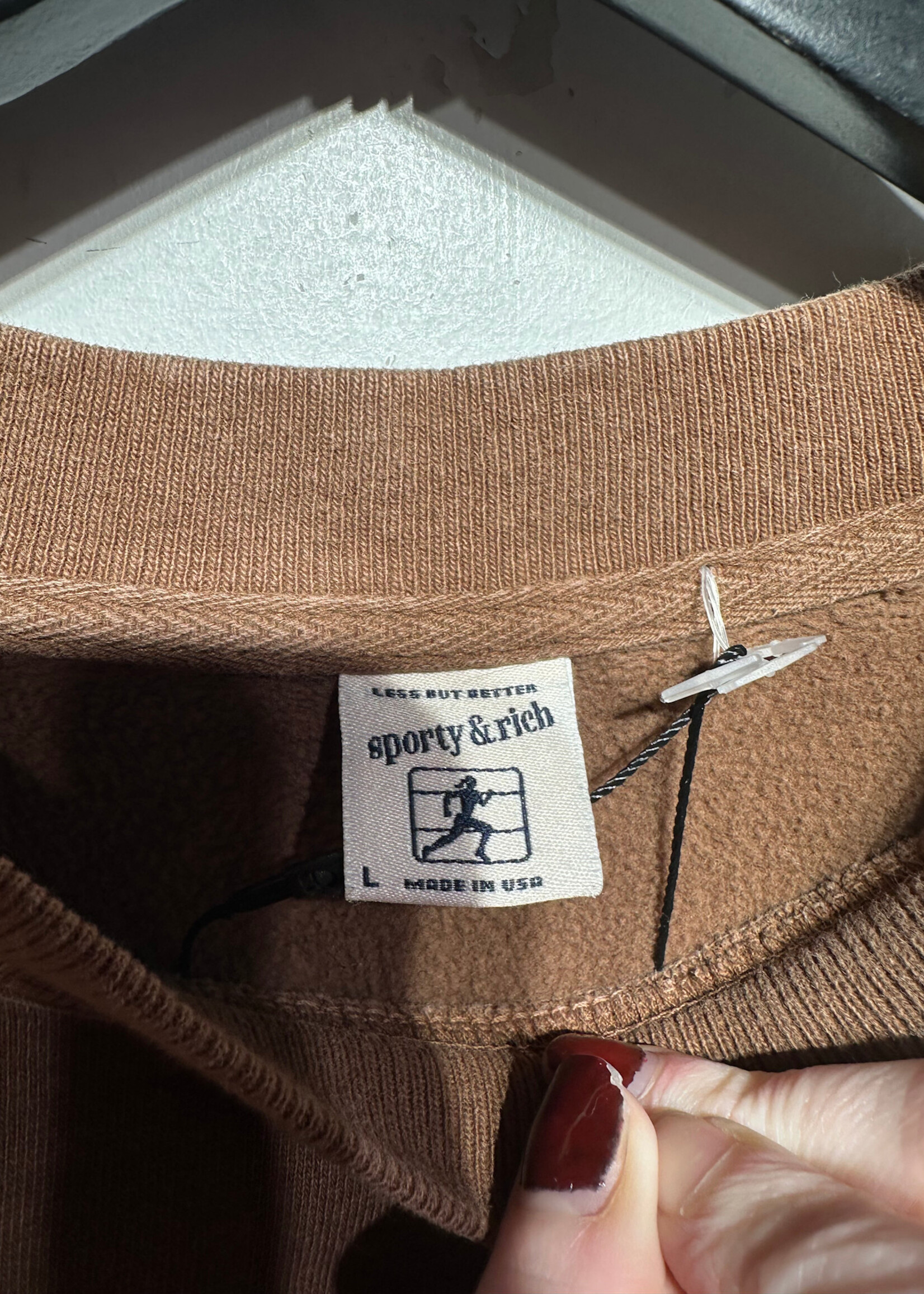 Sporty & Rich Brown Logo Sweatshirt Unsiex L As IS