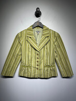 Intuitions Green Pinstripe Blazer M