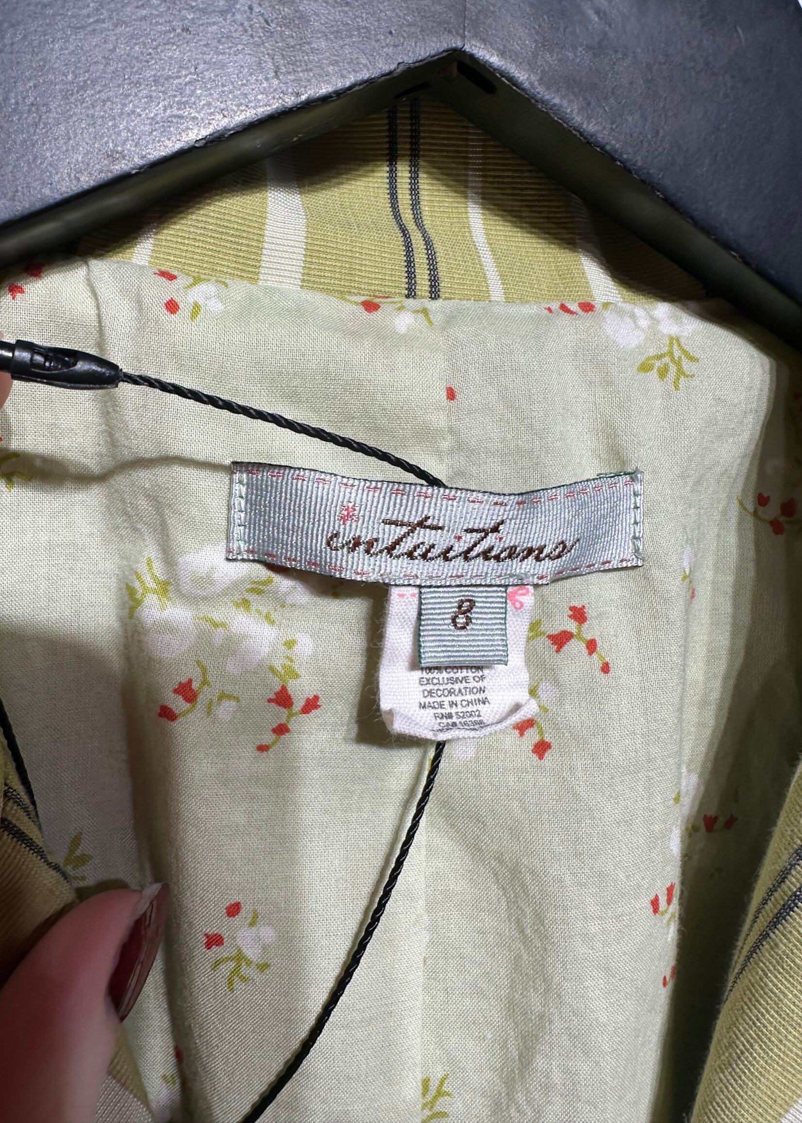 Intuitions Green Pinstripe Blazer M